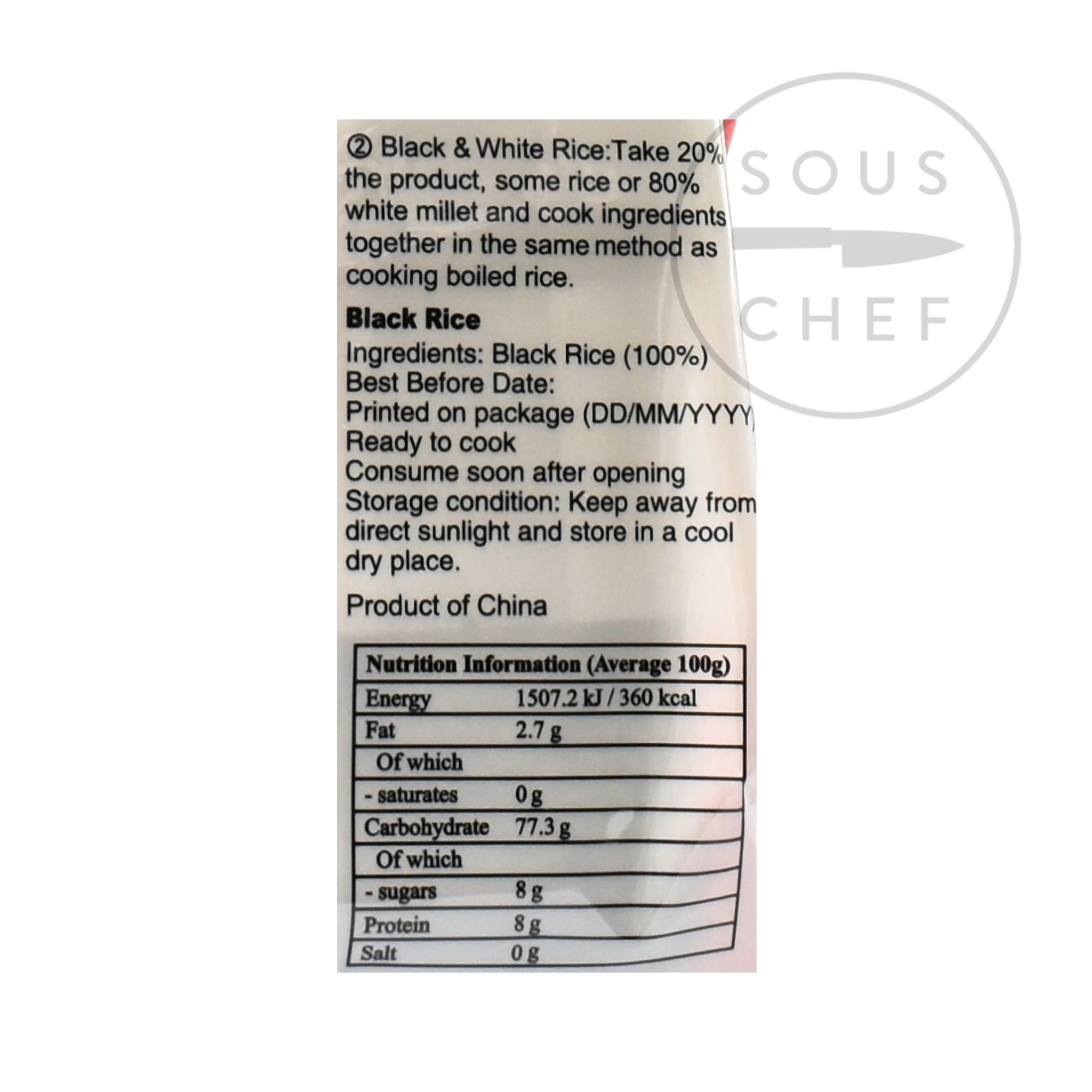 Chinese Black Rice, 454g - Image 2