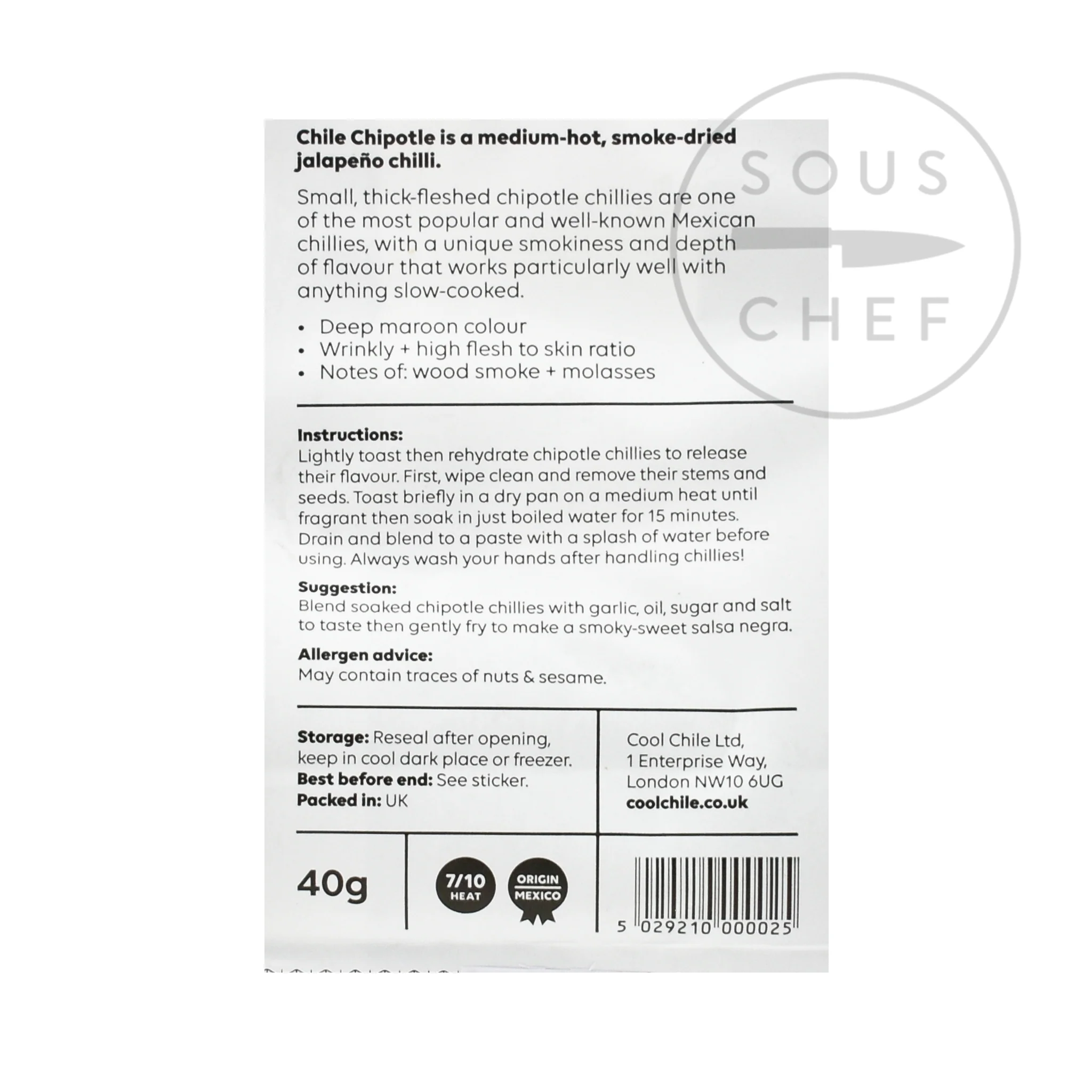 Cool Chile Co Dried Chipotle Chillies, 40g - Image 2