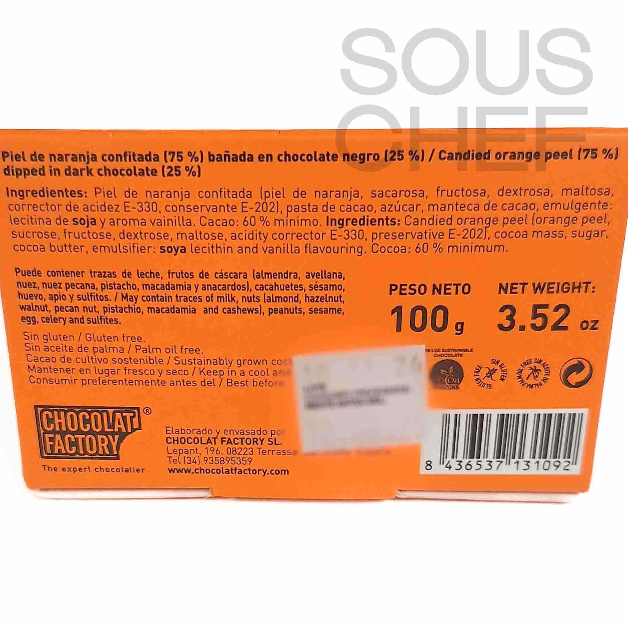 Chocolat Factory Dark Chocolate Covered Orange Peel, 110g - Image 2