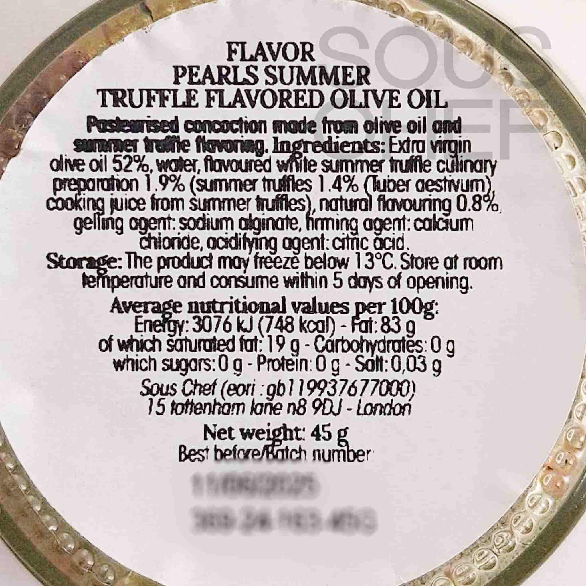 Christine Le Tennier Extra Virgin Olive Oil & Summer Truffle Pearls, 45g - Image 2