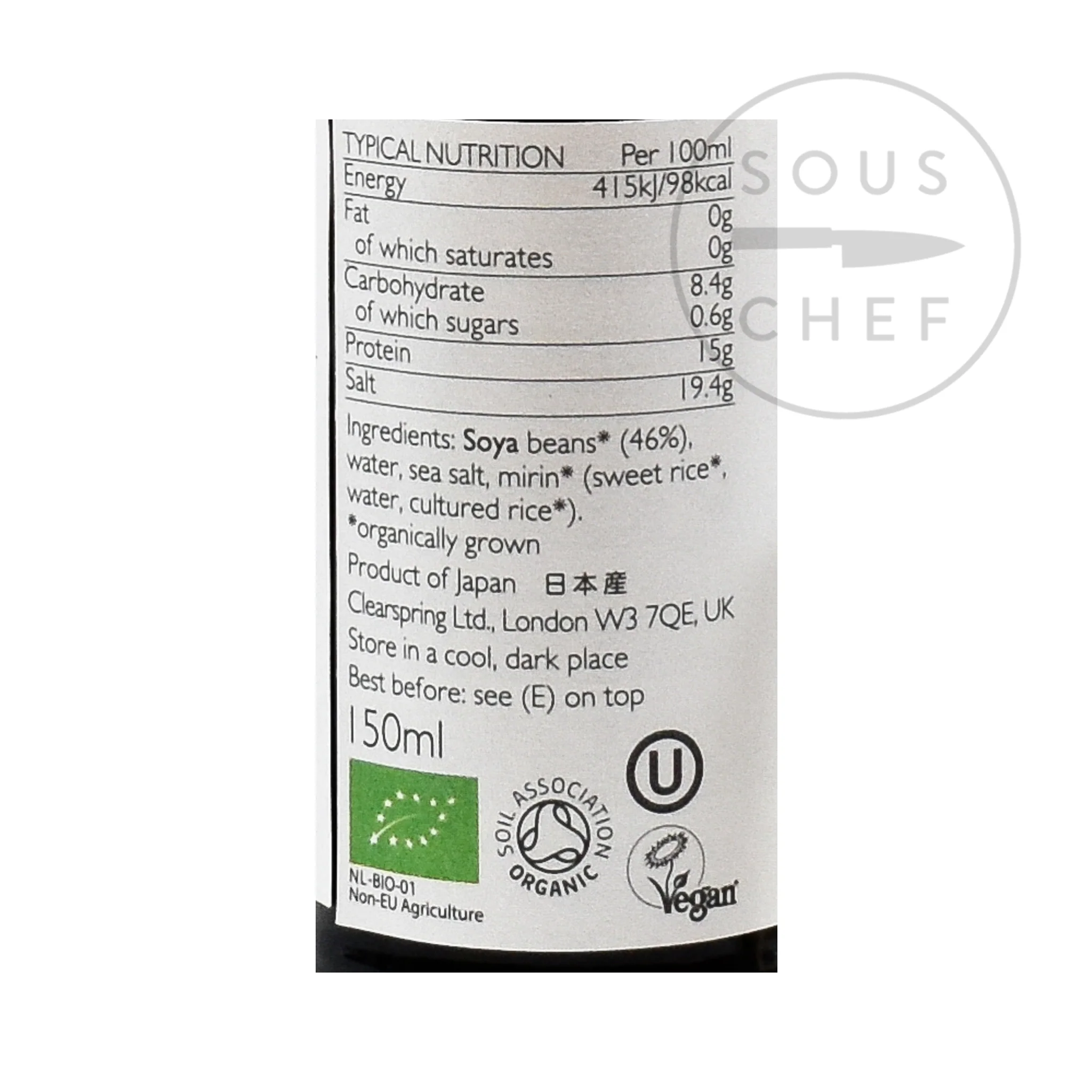 Clearspring Organic Tamari Soya Sauce, 150ml - Image 2