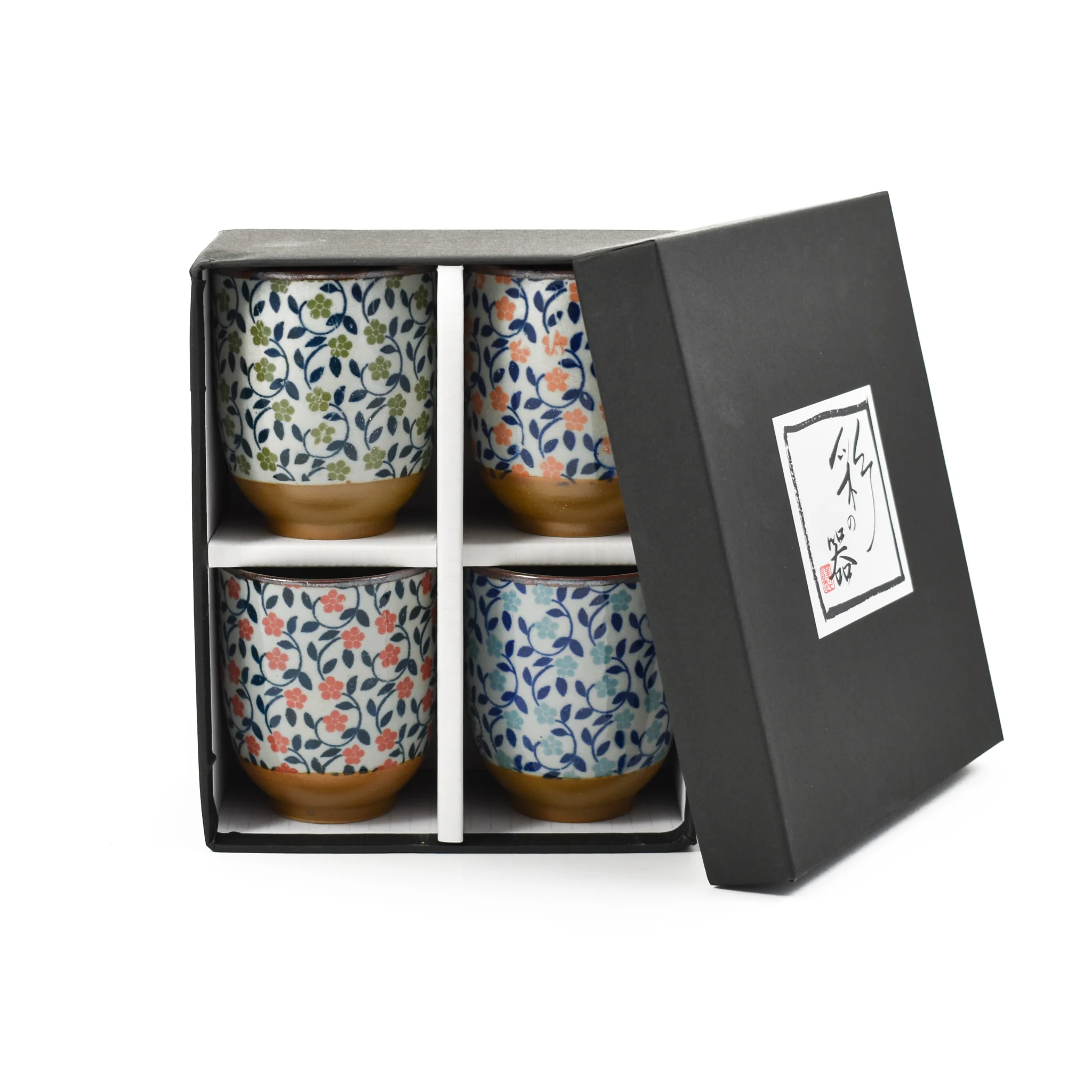 Colourful Japanese Flower Tea Cup Set - Image 2