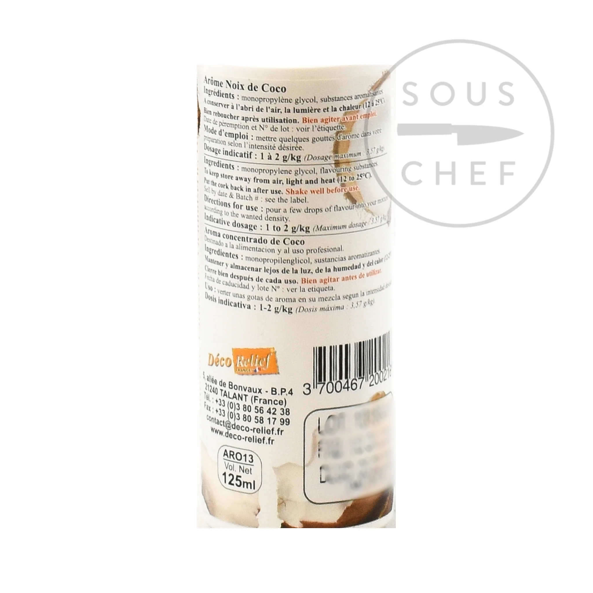 Deco Relief Concentrated Coconut Flavour, 125ml - Image 2