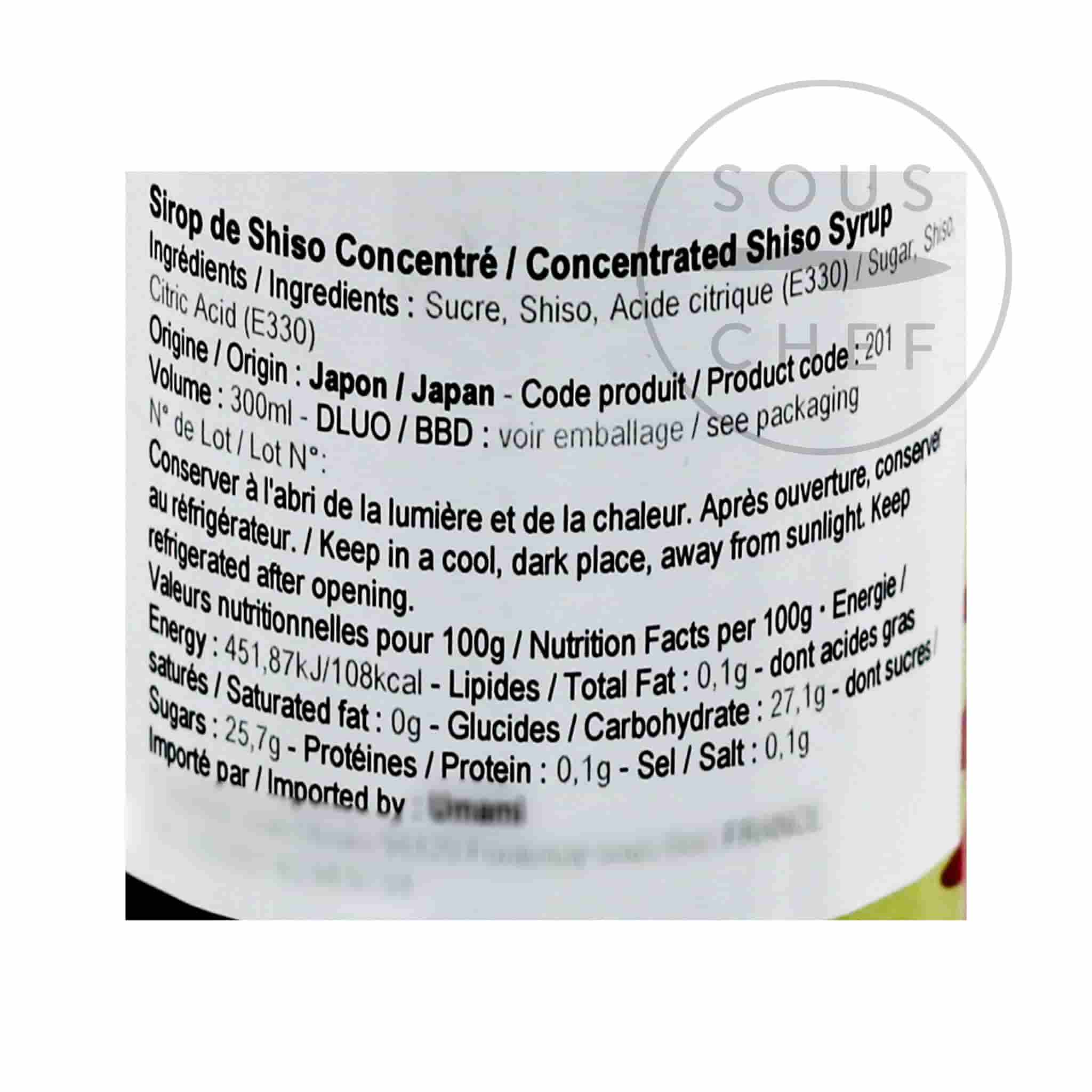 Concentrated Shiso Syrup, 300ml - Image 2