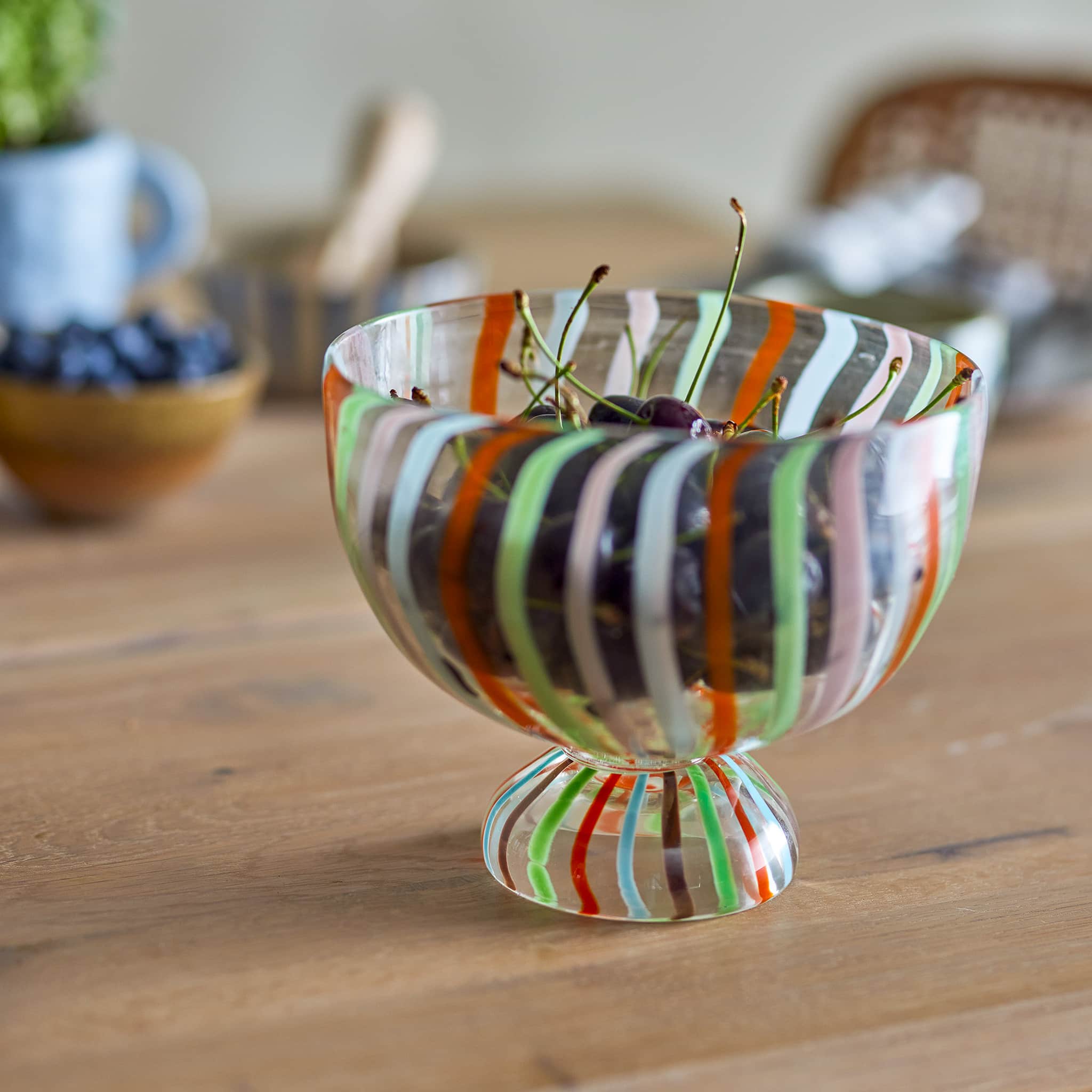 Confetti Striped Glass Bowl, 17cm - Image 2