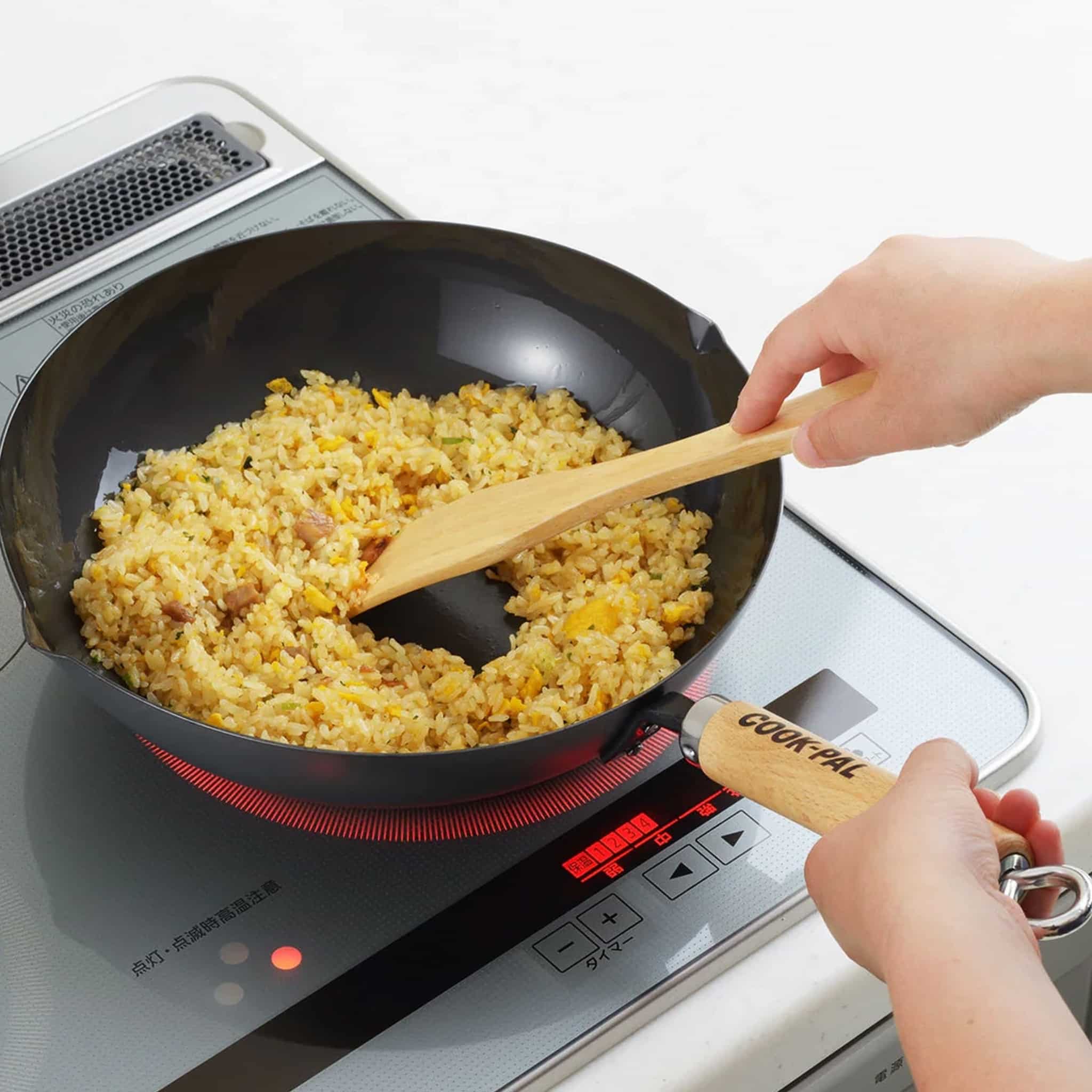 Cook Pal Japanese Carbon Steeel Curved Saute Pan, 24cm - Image 2