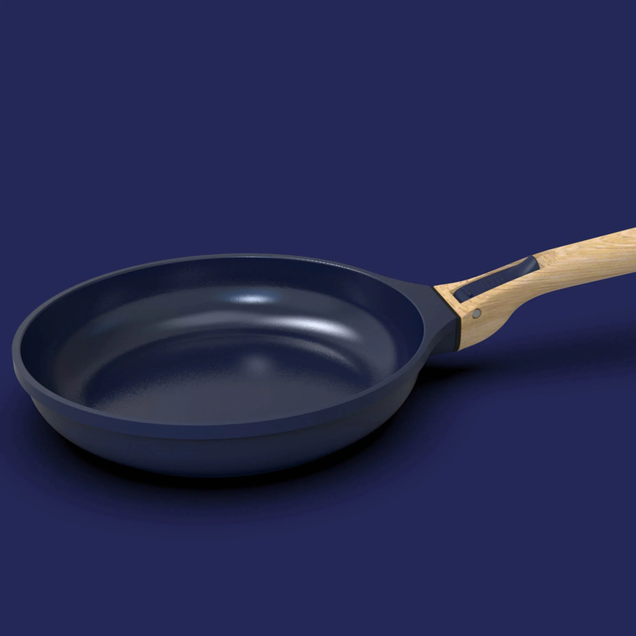 Cookut Lightweight Non-Stick 3 Piece Cookware Set with Detachable Handles, Blue, BPA-Free - Image 3