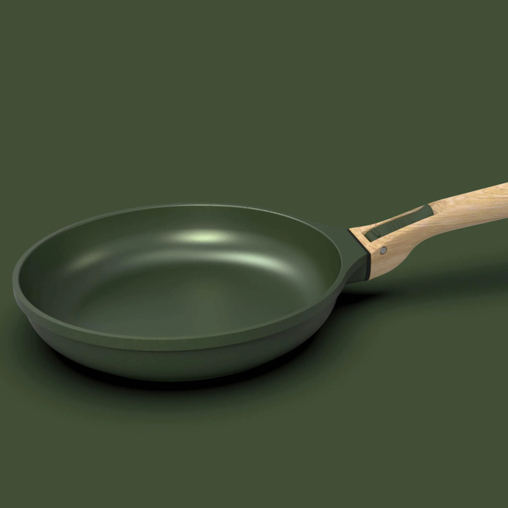 Cookut Lightweight Non-Stick 3 Piece Cookware Set with Detachable Handles, Green, BPA-Free - Image 4