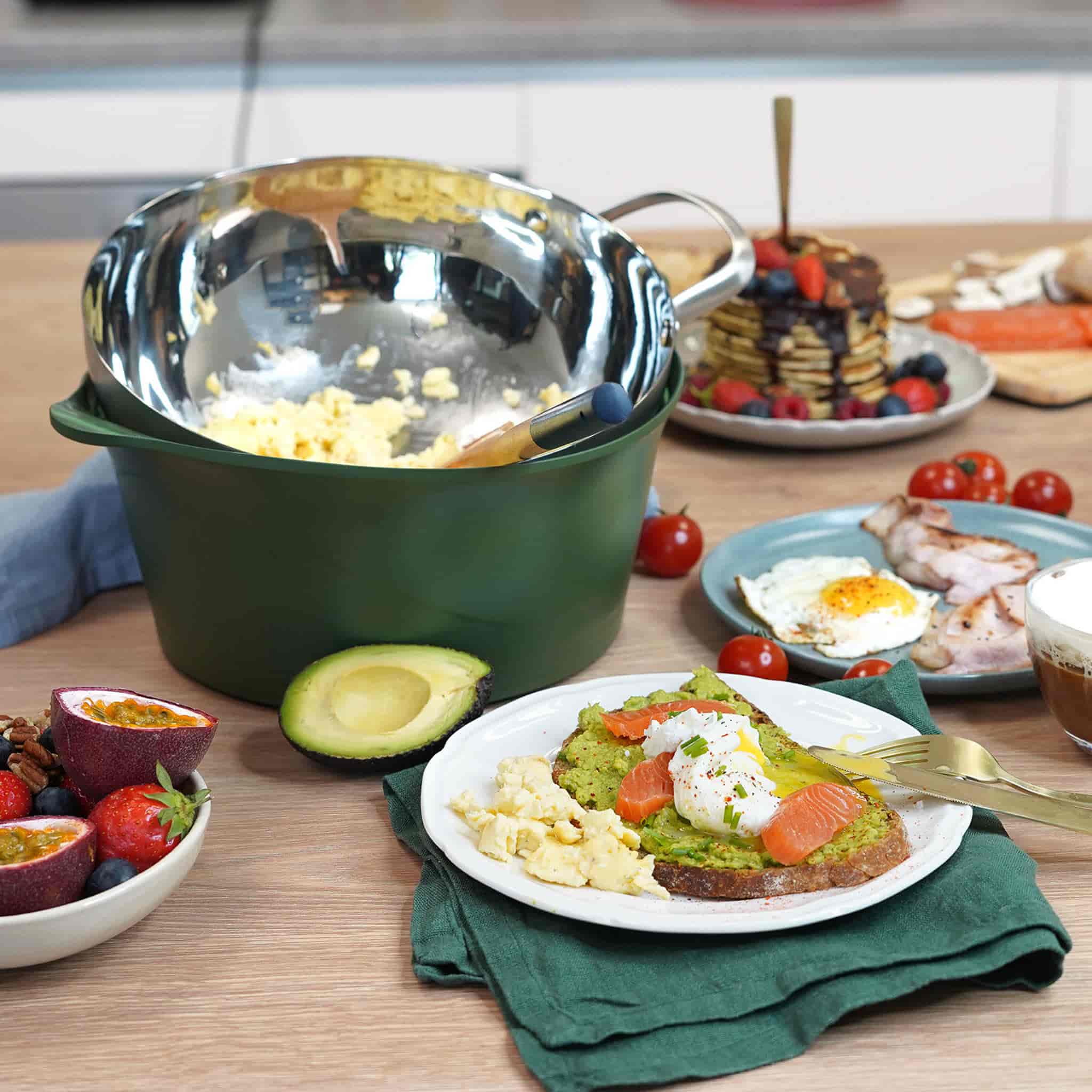 Cookut Stainless Steel Bain Marie Bowl, 24cm - Image 3