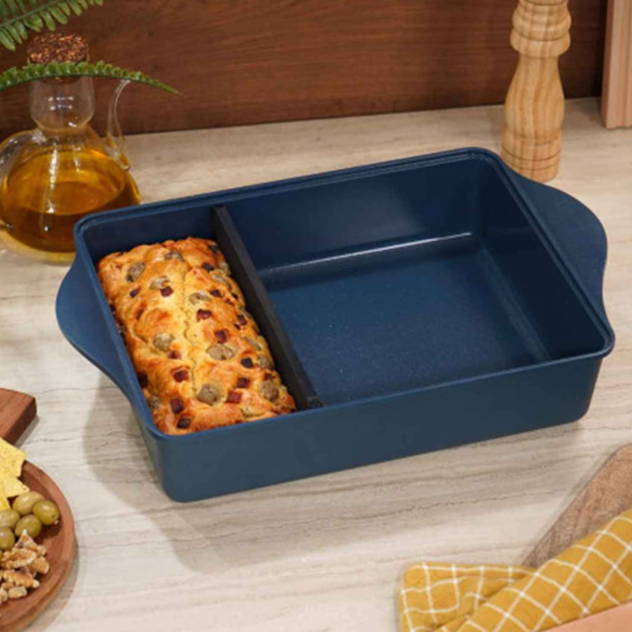 Cookut The Incredible Blue Adjustable Non-Stick Roasting Pan, 40x30cm - Image 2