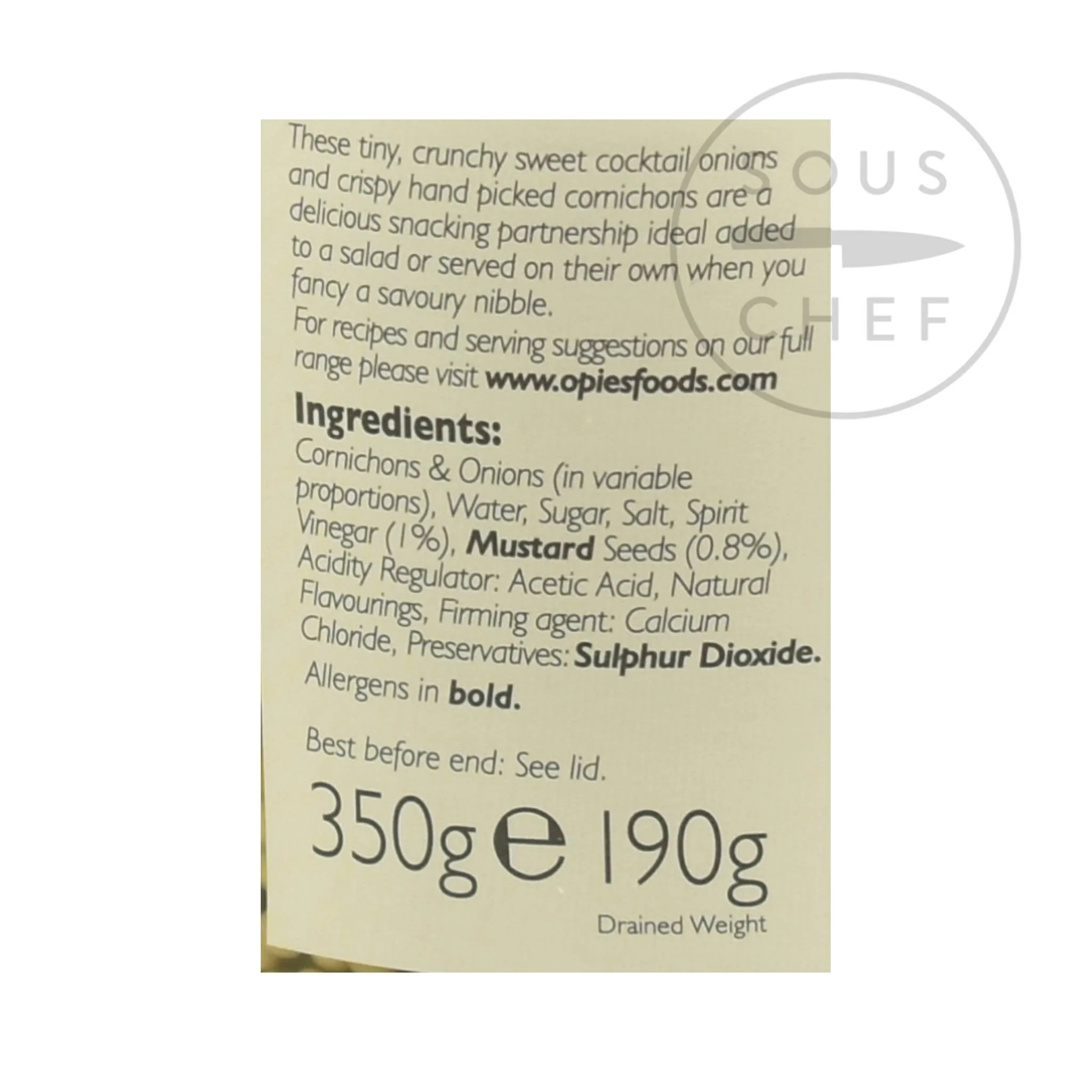 Cornichons and Pickled Onions, 350g - Image 3