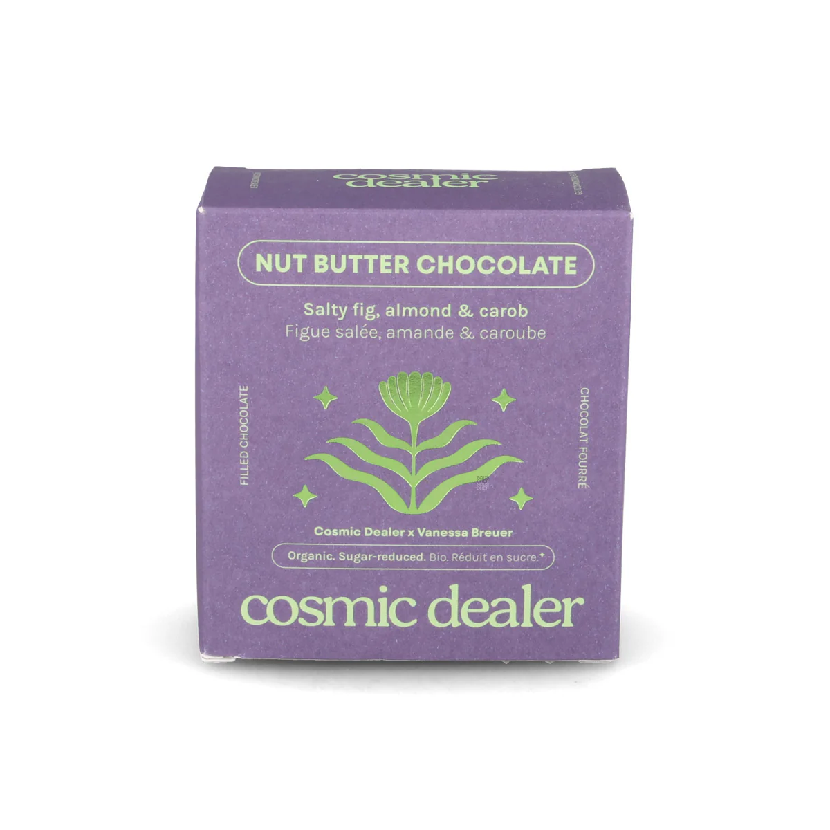 Cosmic Dealer Box of 4 Salty Fig with Almond & Carob Filled Chocolates, 80g - Image 2
