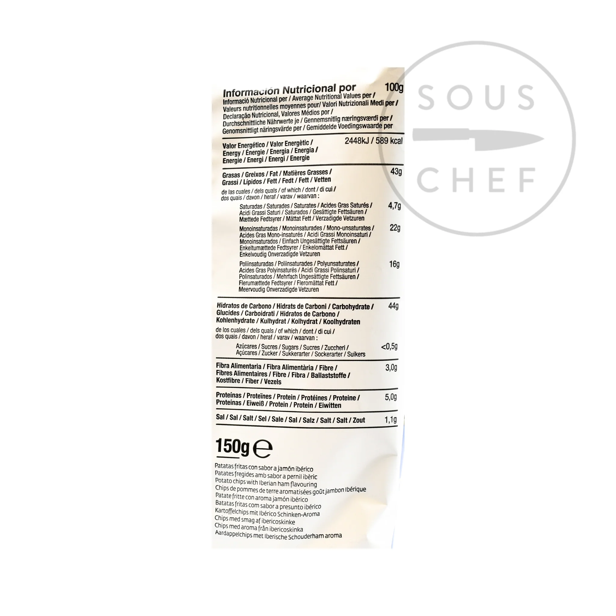 Torres Iberico Ham Flavour Crisps, 150g - Image 2