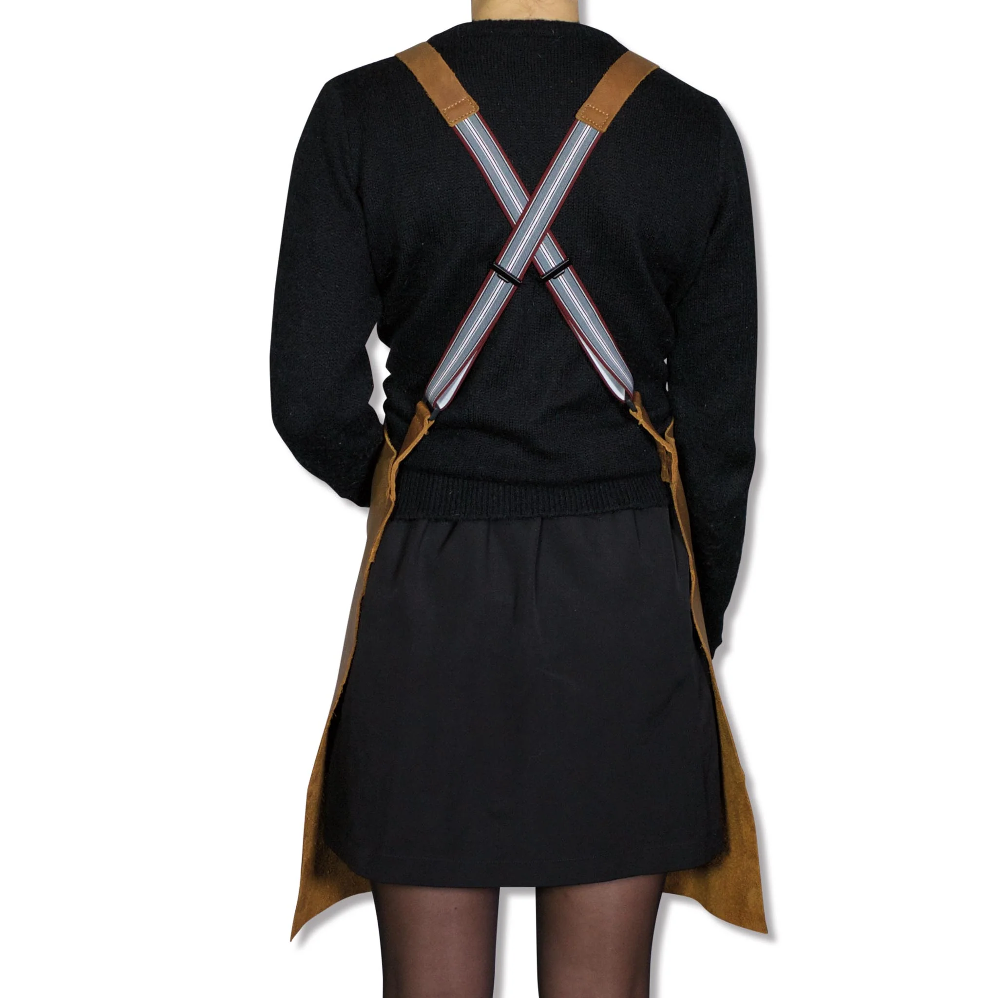 Damaged Packaging Dutchdeluxes Leather Suspender Apron in Vintage Camel - Image 3
