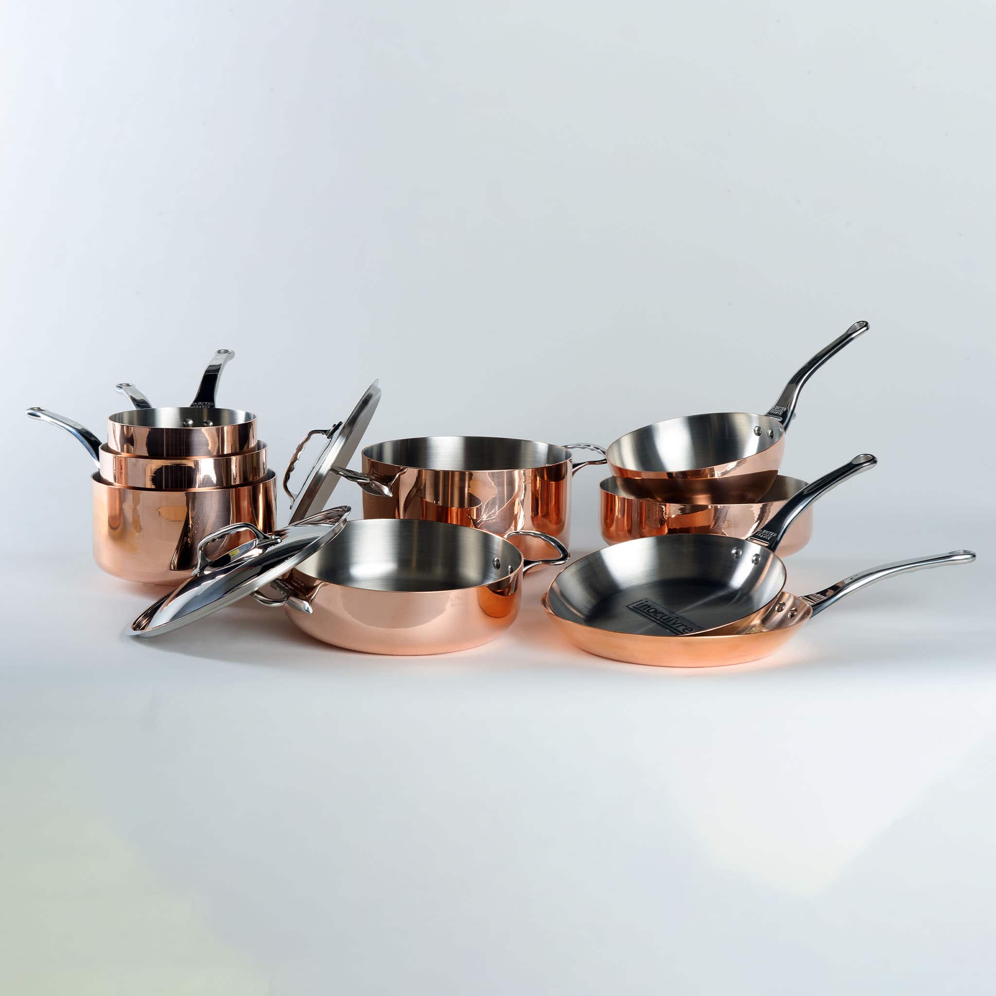 De Buyer Inocuivre Copper Frying Pan with Stainless Steel Handle, 28cm - Image 2