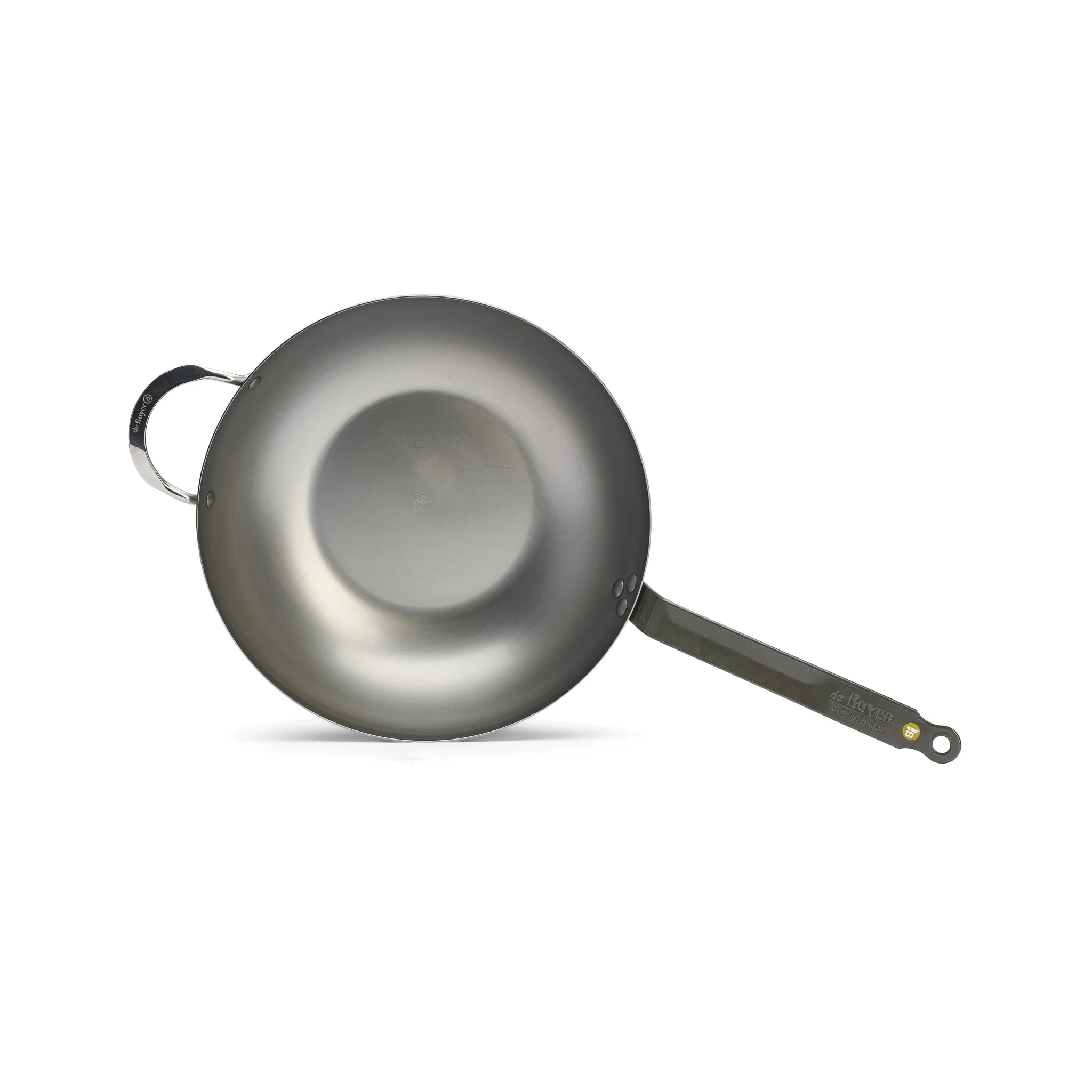De Buyer Mineral B Flat Base Wok, 32cm - Image 2