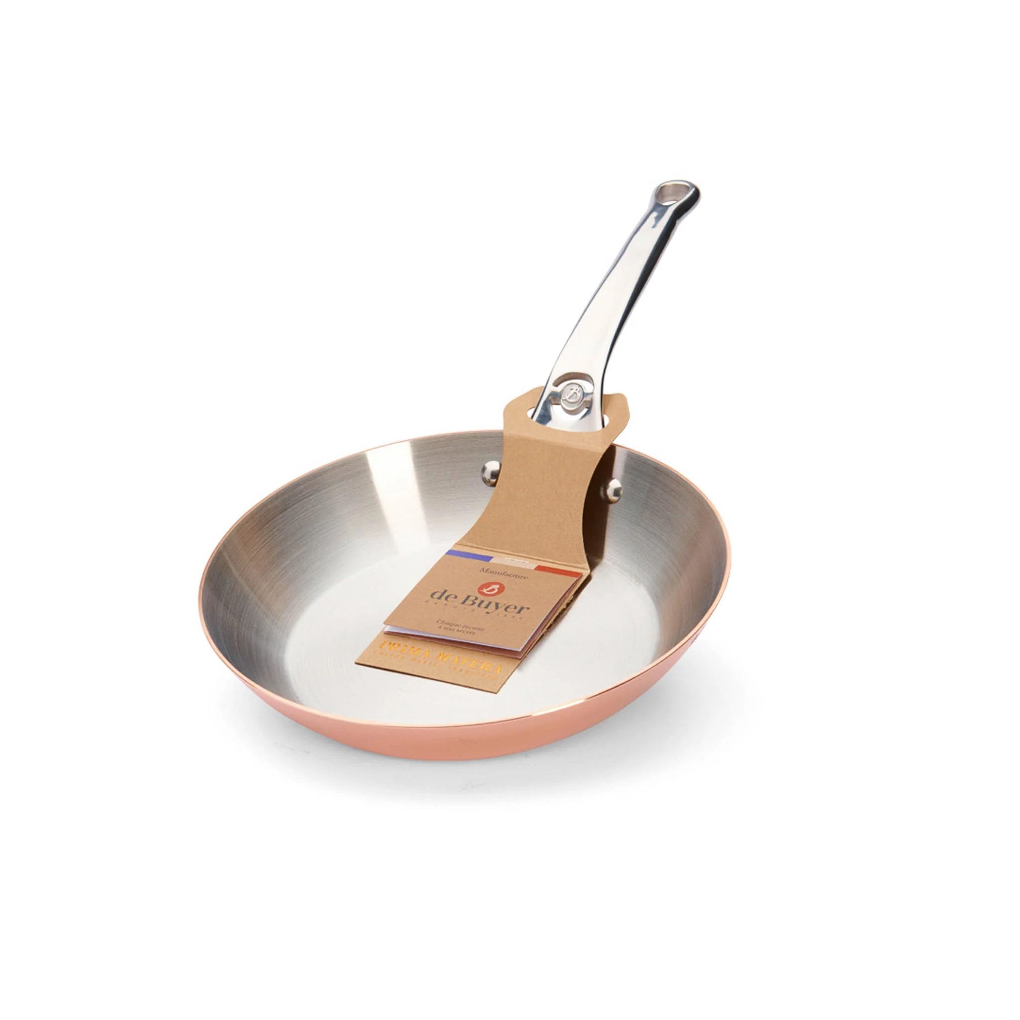 De Buyer Prima Matera Induction Copper Frying Pan with Stainless Steel Handle - Image 2