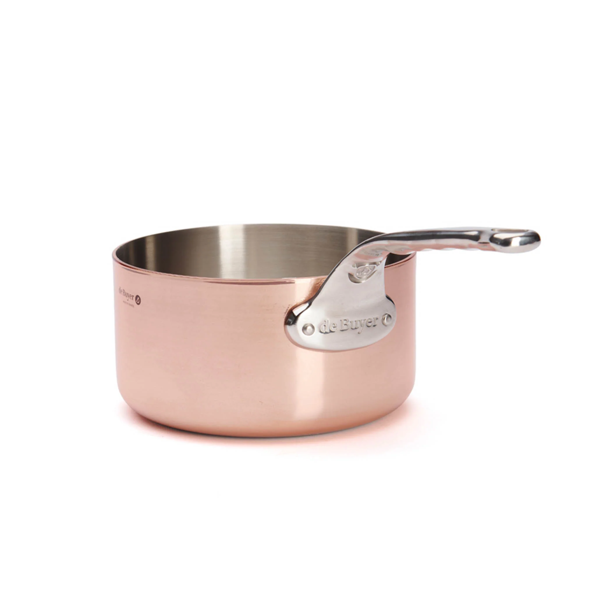 De Buyer Prima Matera Induction Copper Saucepan with Stainless Steel Handle - Image 2
