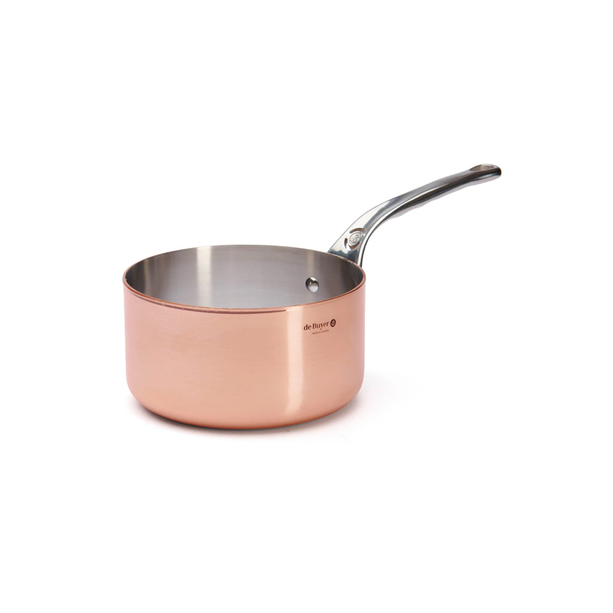 De Buyer Prima Matera Induction Copper Saucepan with Stainless Steel Handle - Image 4