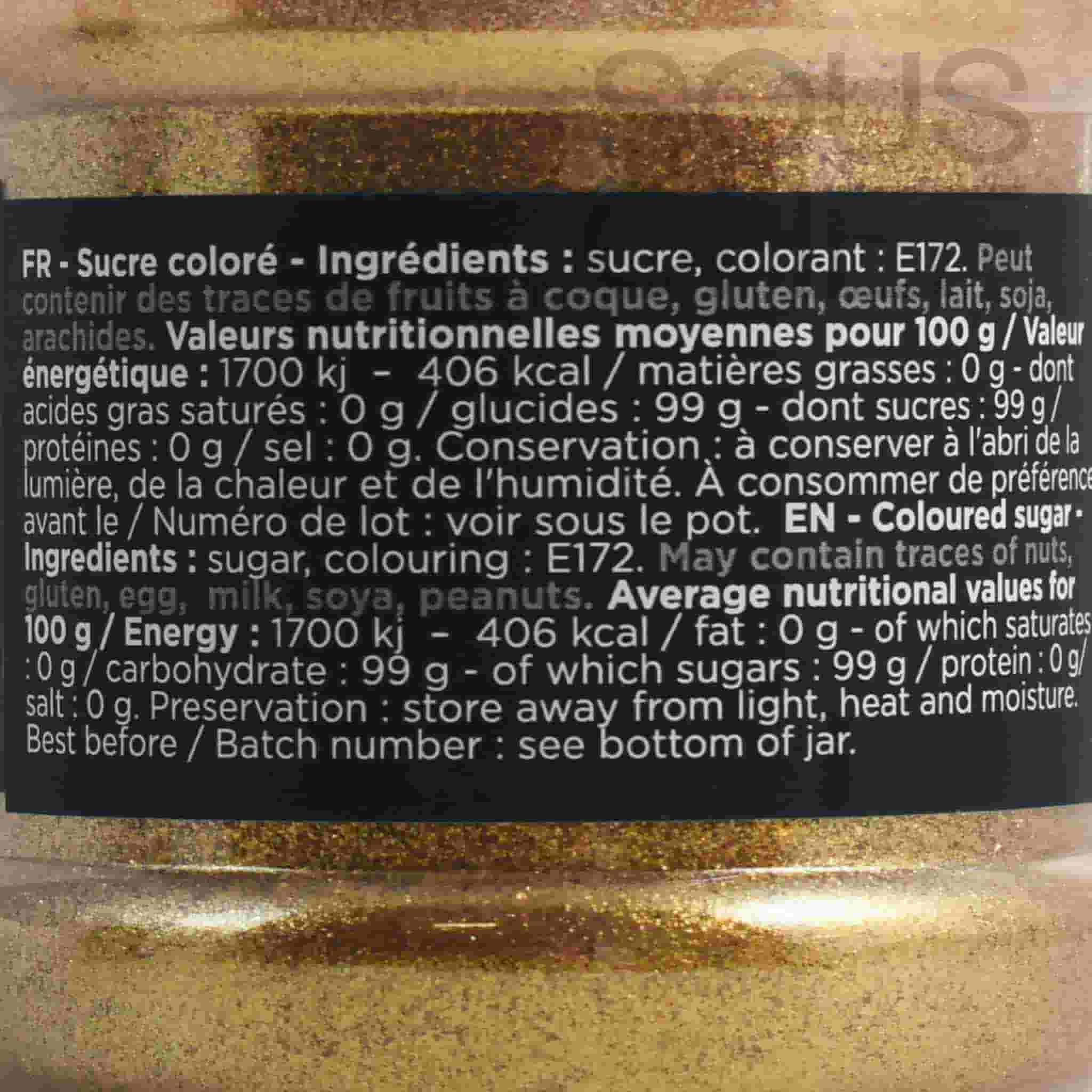 Deco Relief Gold Sugar Glitter, 160g - Image 2