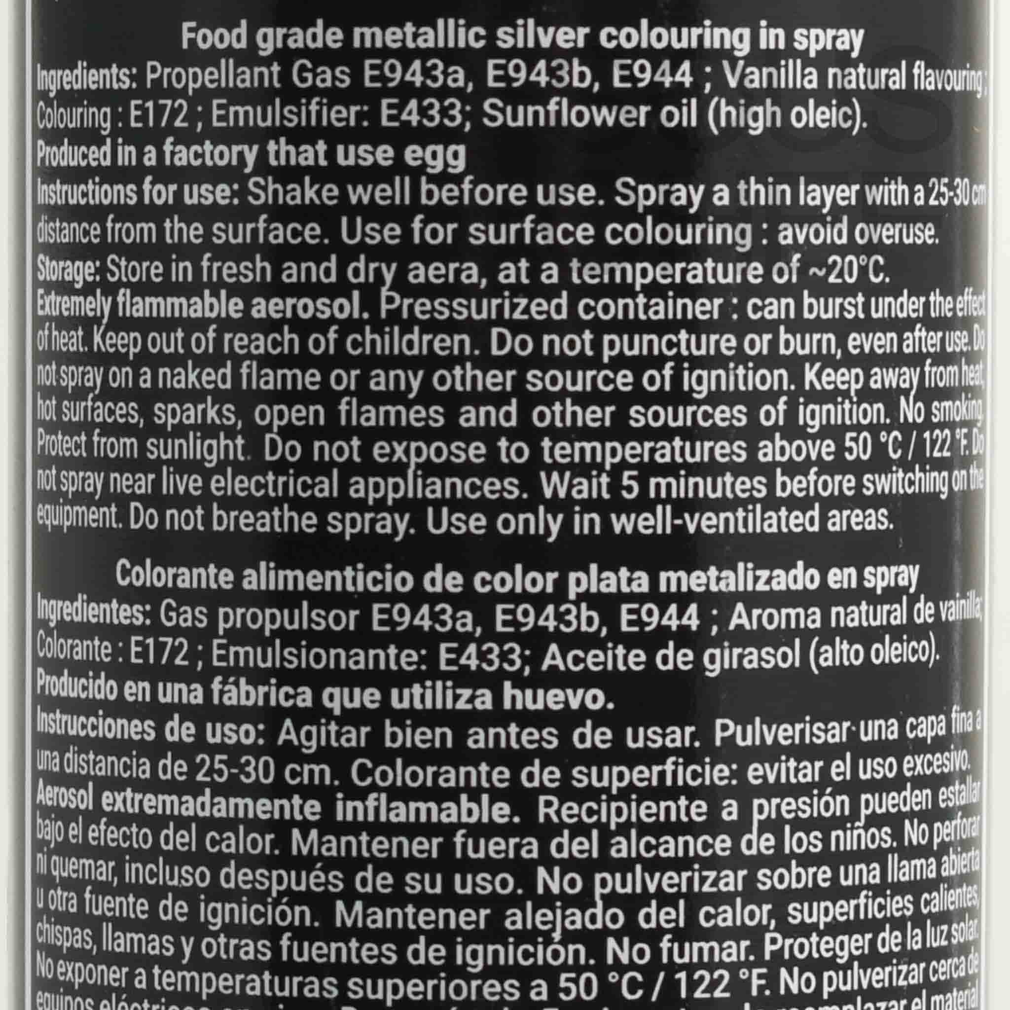 Deco Relief Metallic Silver Spray, 300ml - Image 2