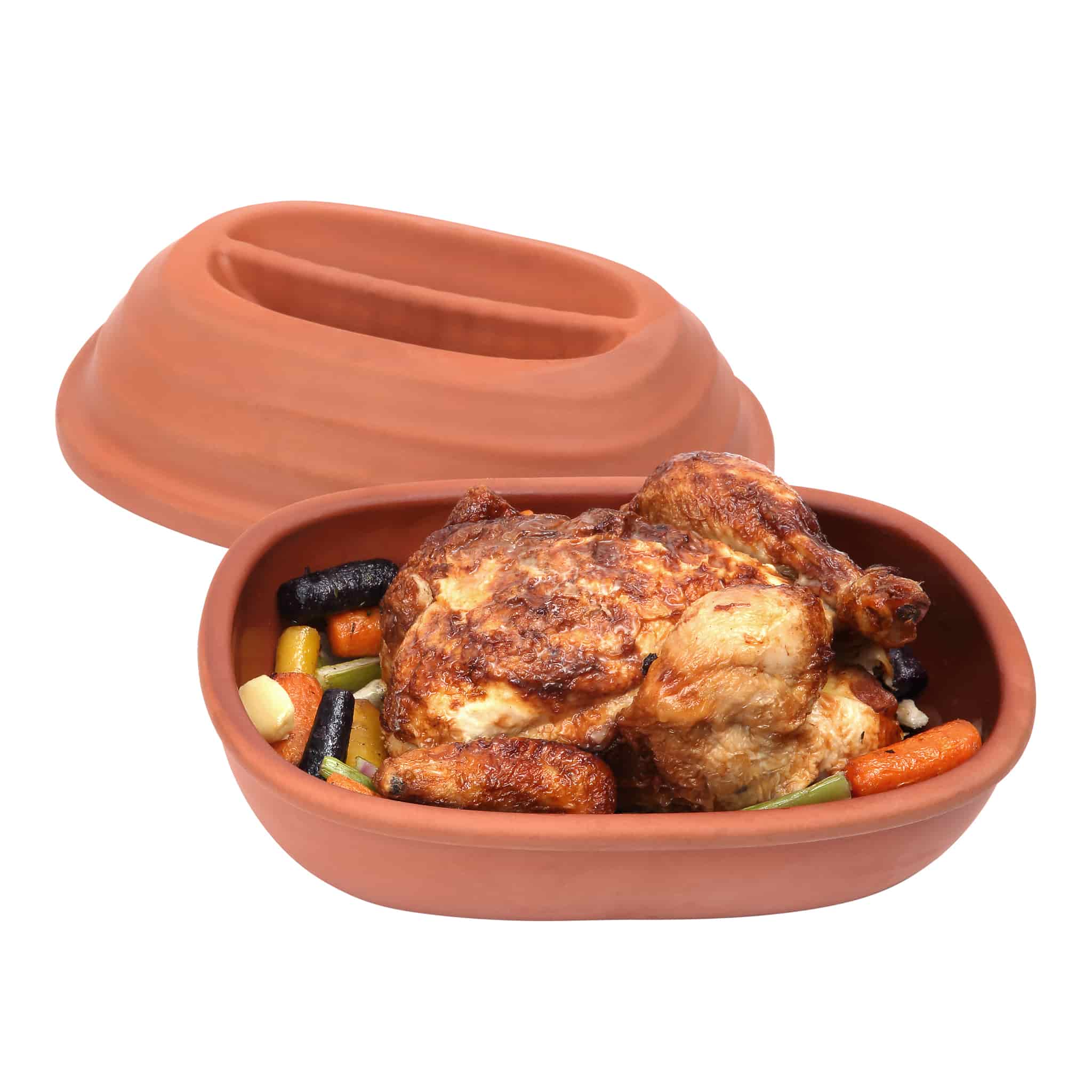 Dexam Terracotta Chicken Roaster with Lid, 21x30cm - Image 2