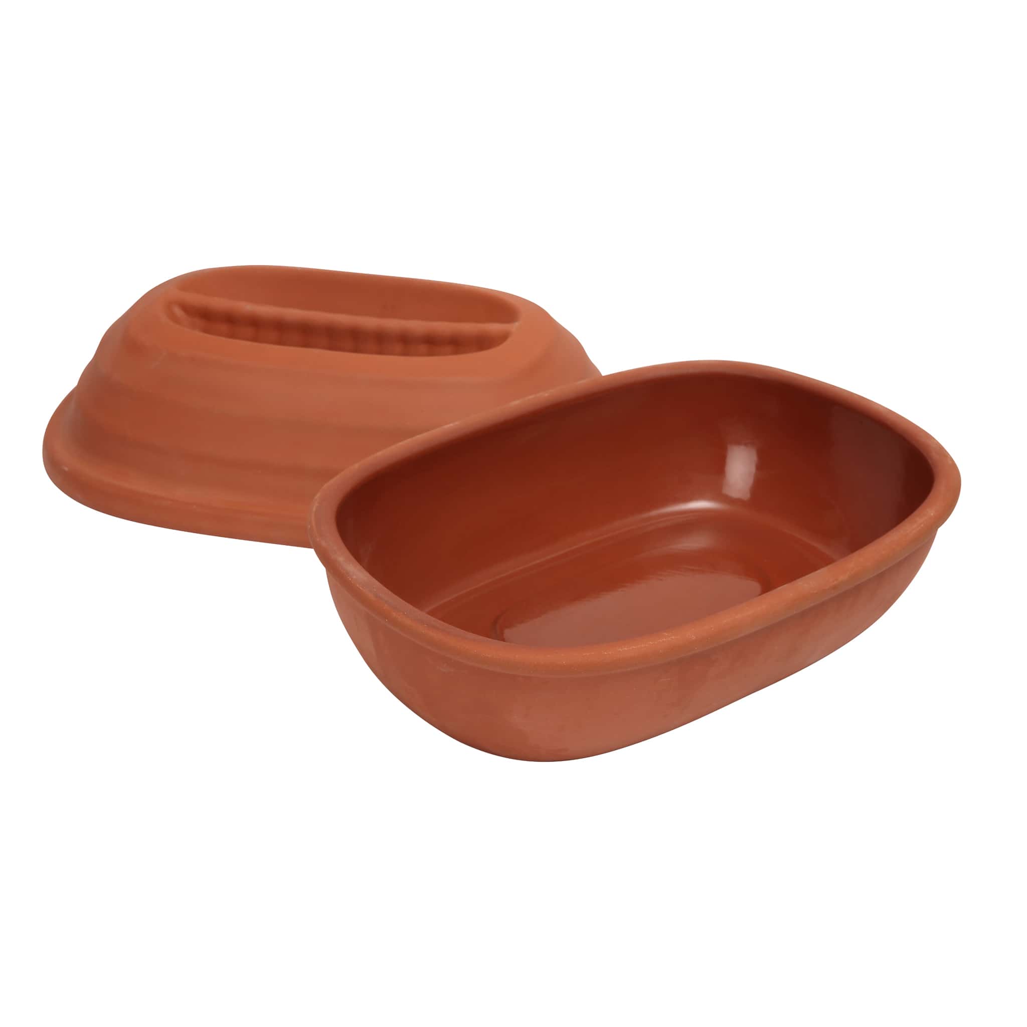 Dexam Terracotta Chicken Roaster with Lid, 21x30cm - Image 3