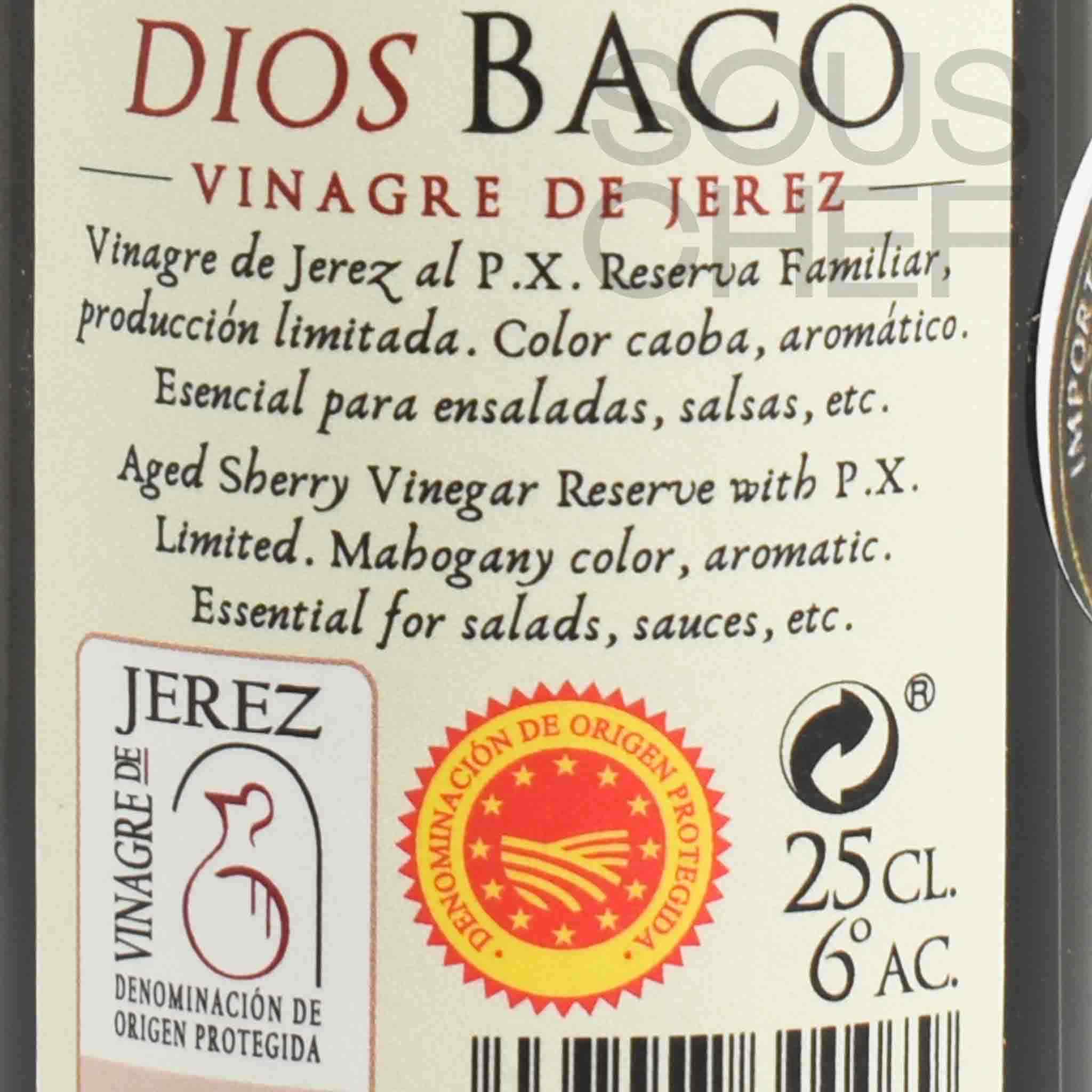 Dios Baco Sherry Vinegar With Pedro Ximenez, 250ml - Image 2