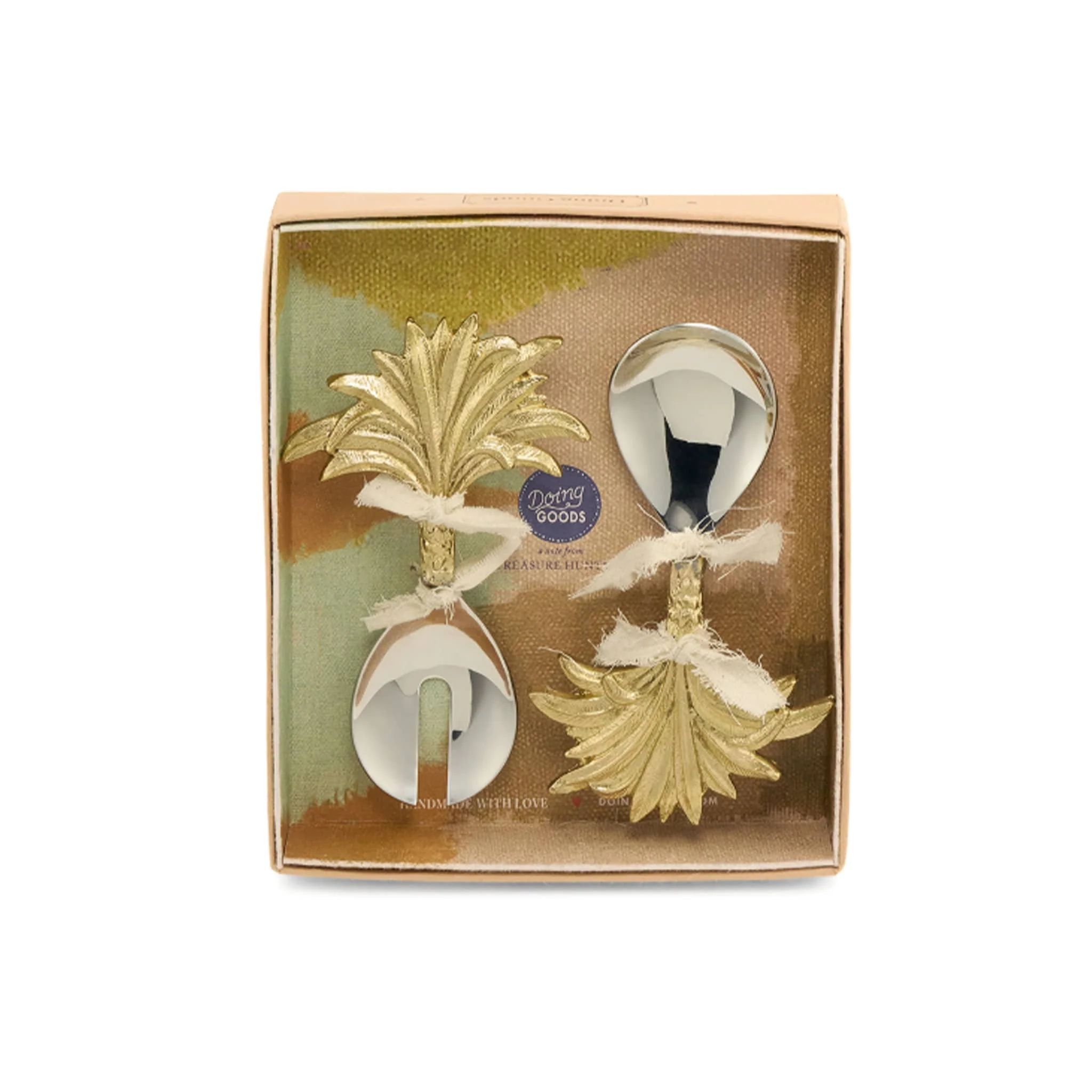 Doing Goods Set of 2 Marlin Palm Server Set - Image 2