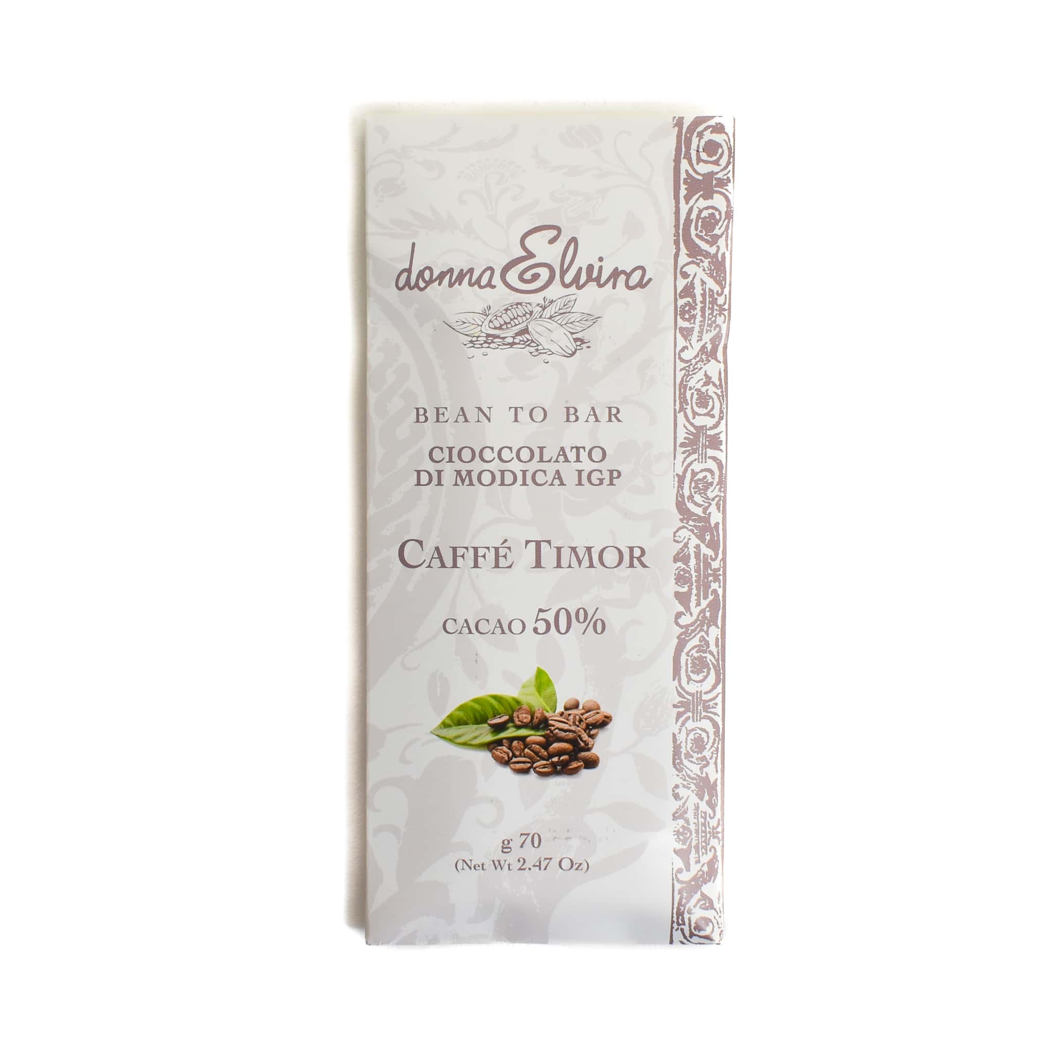 Donna Elvira Coffee PGI Modican Chocolate Bar, 70g