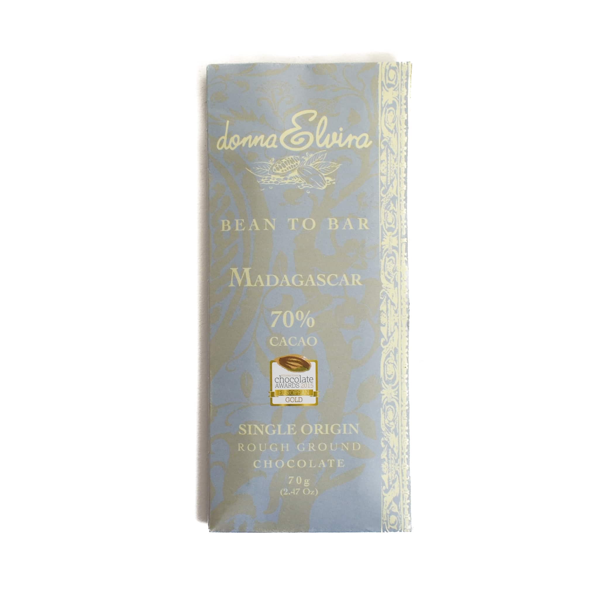 Donna Elvira Single Origin Madagascar 70% Chocolate Bar, 70g