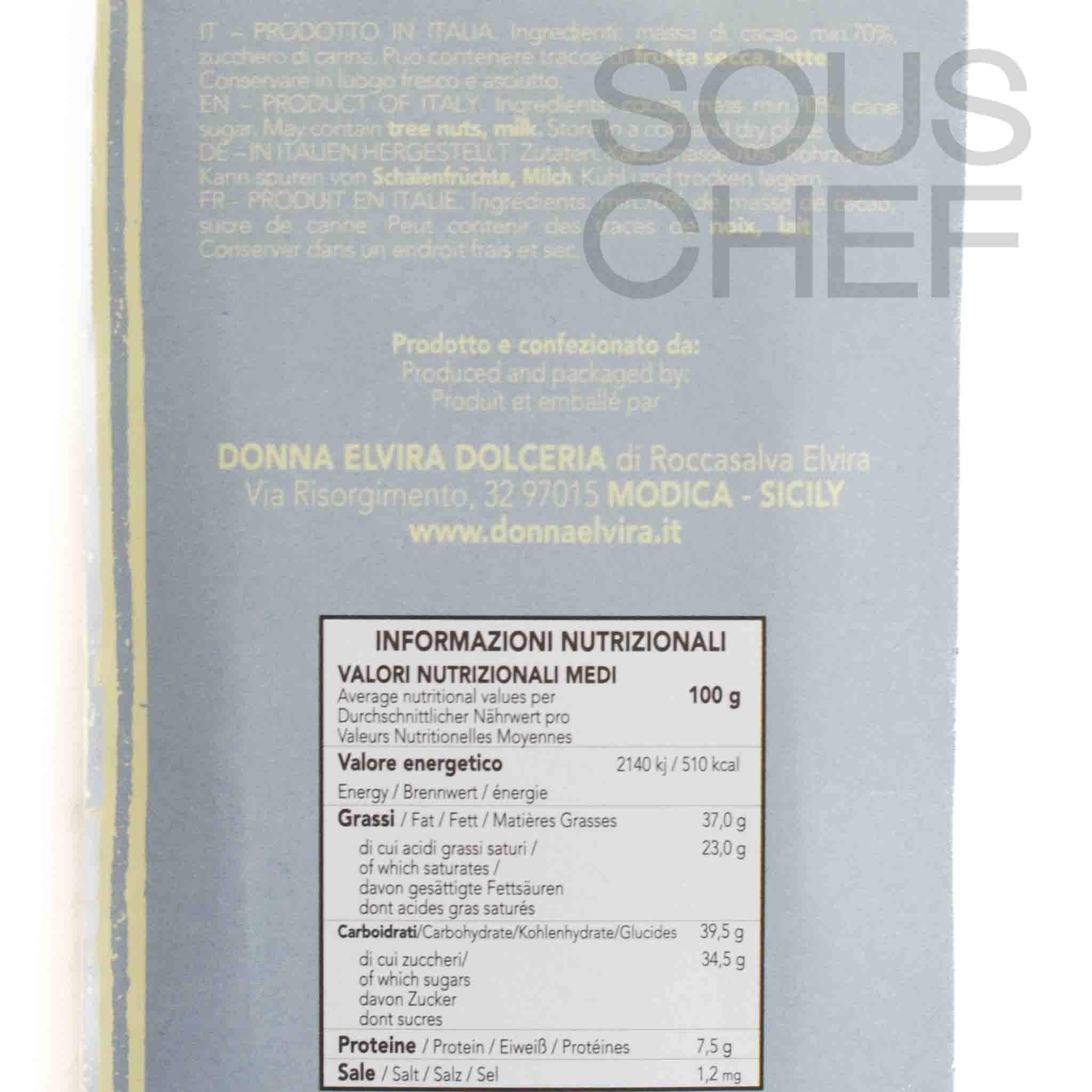 Donna Elvira Single Origin Madagascar 70% Chocolate Bar, 70g - Image 2