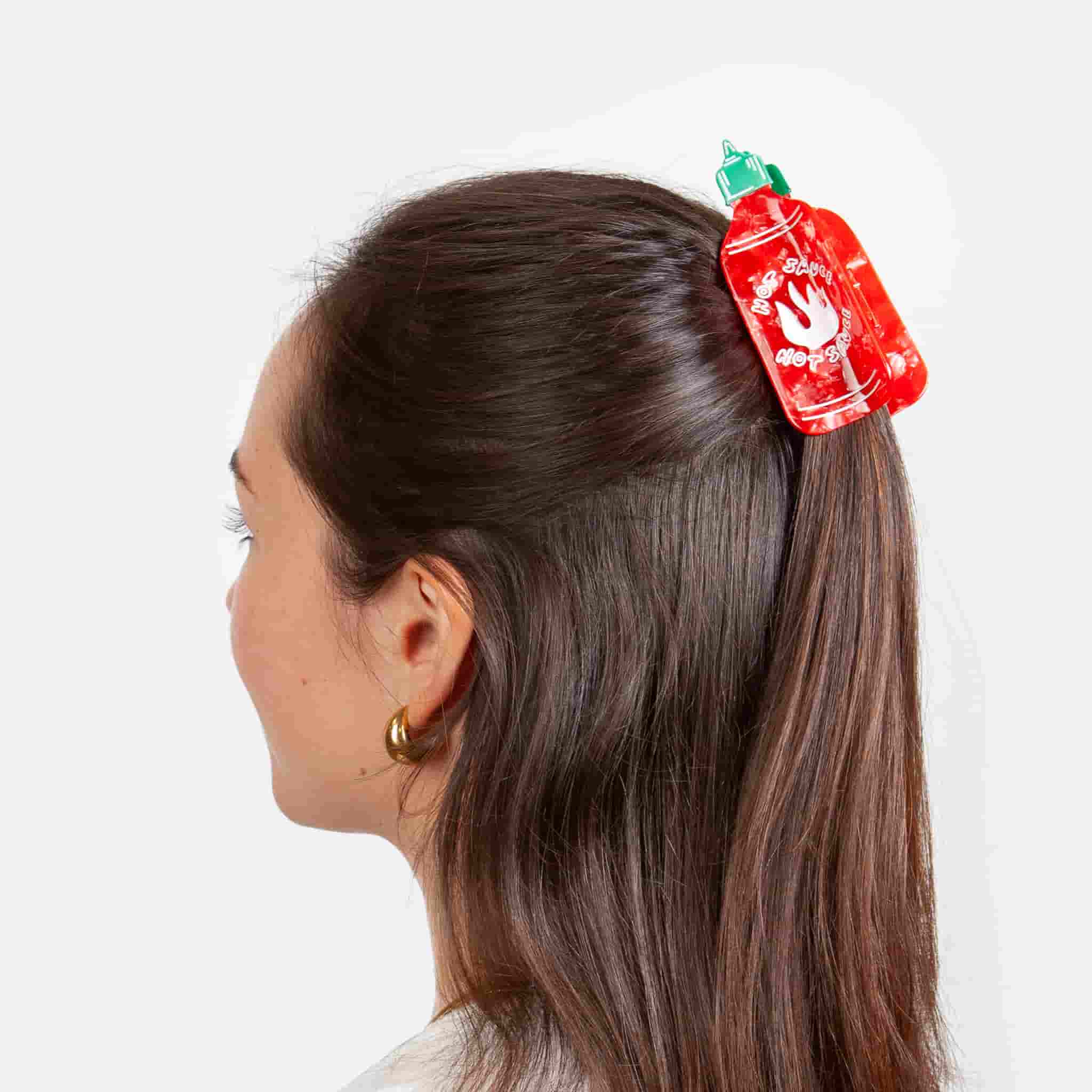 Eat My Socks Sriracha Hair Claw Clip - Image 2