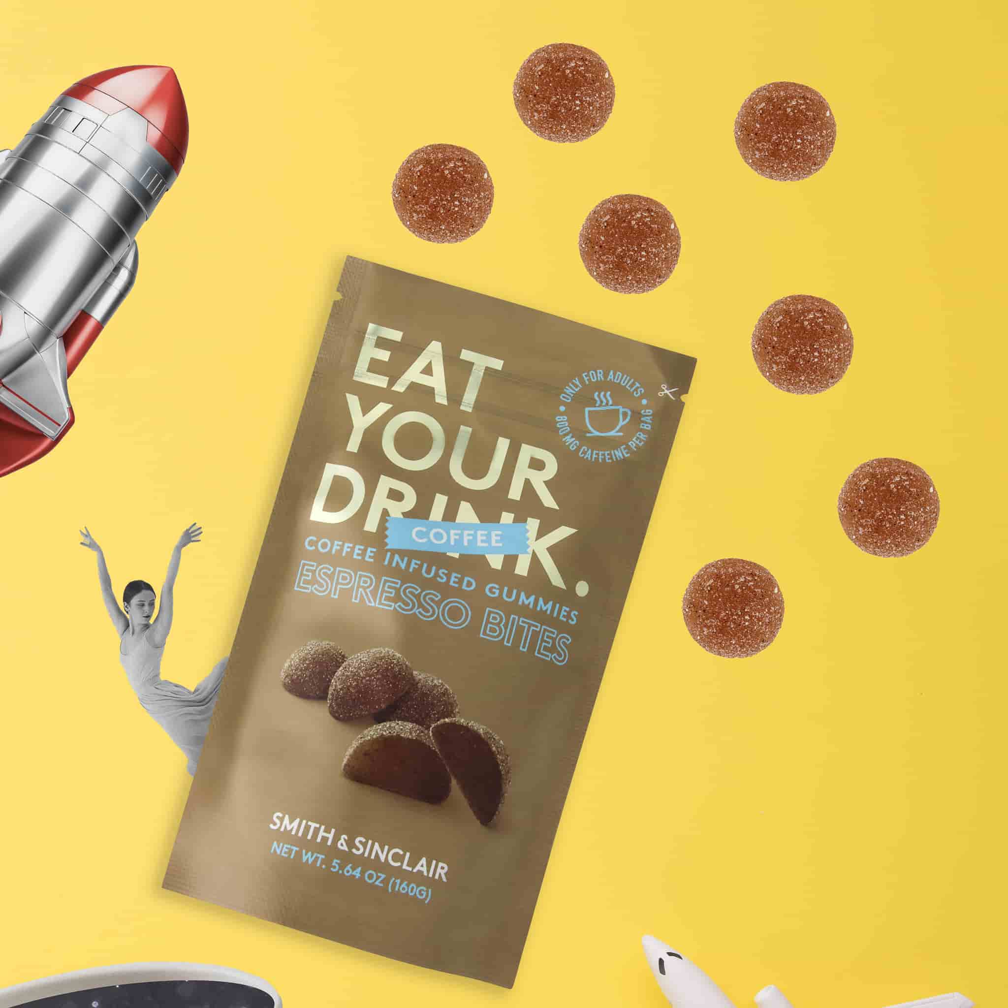 Eat Your Drink Caffeinated Espresso Bites Jelly Sweets, 160g - Image 3