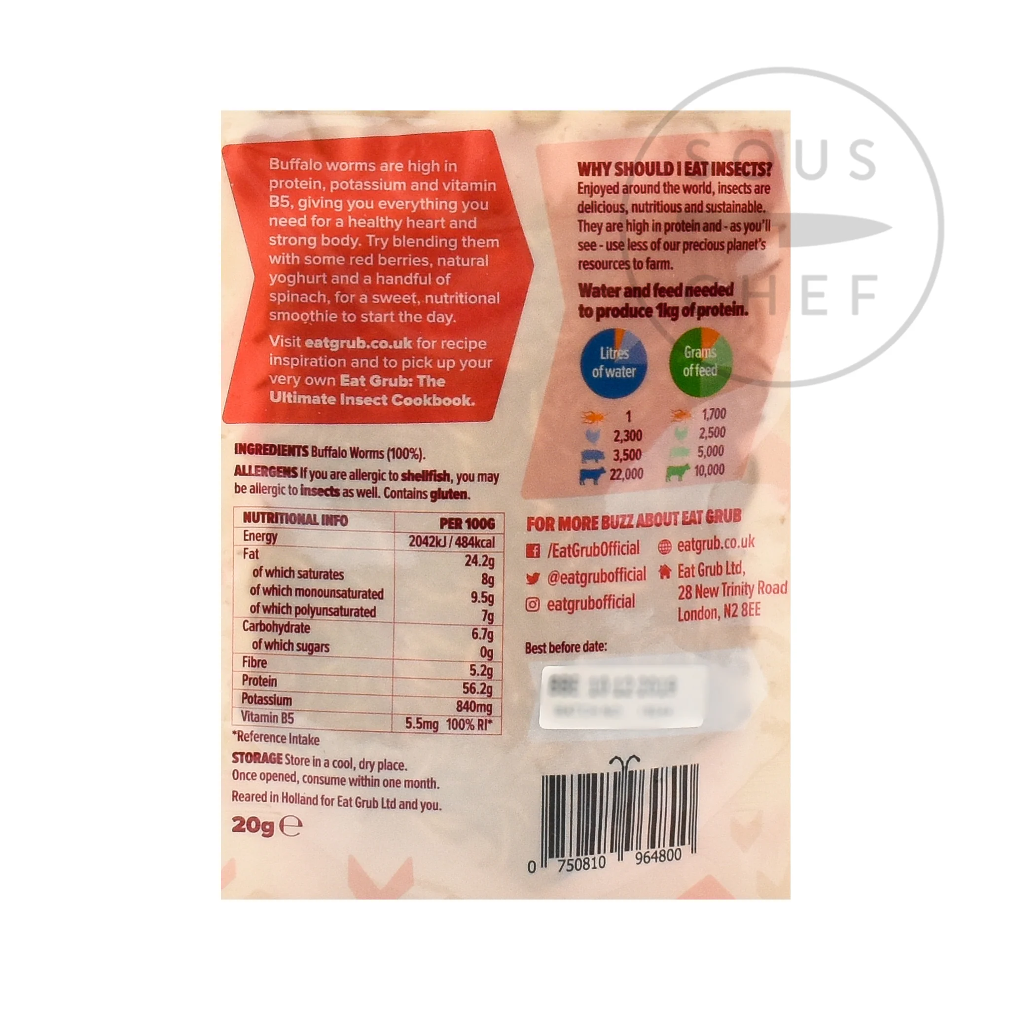 Edible Buffalo Worms, 20g - Image 3