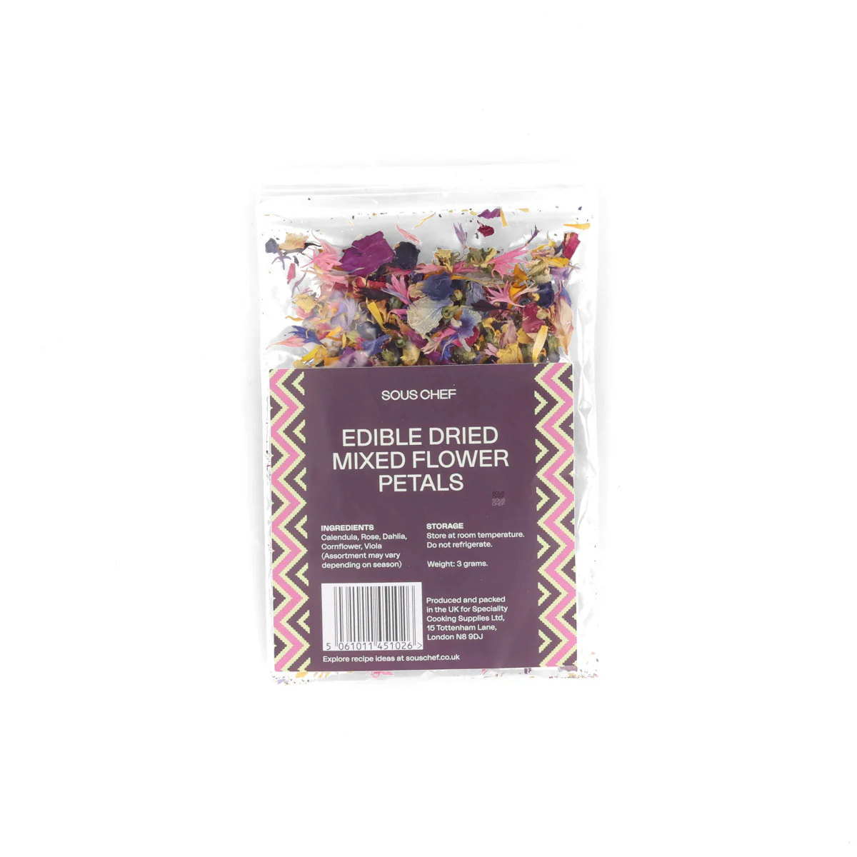 Edible Dried Mixed Flower Petals, 3g - Image 2