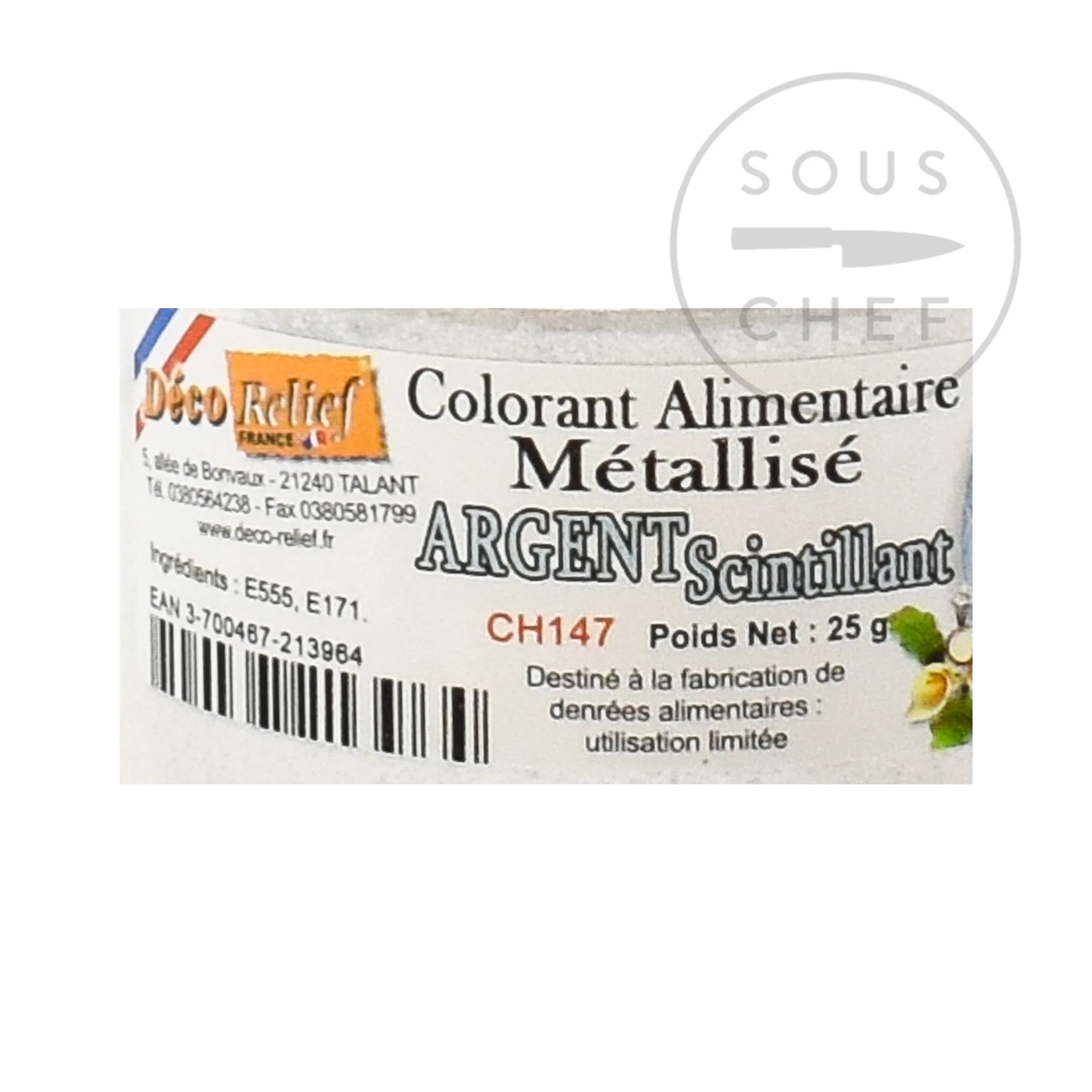 Deco Relief Edible Metallic Sparkling Silver Powder Food Colour, 25g - Image 4