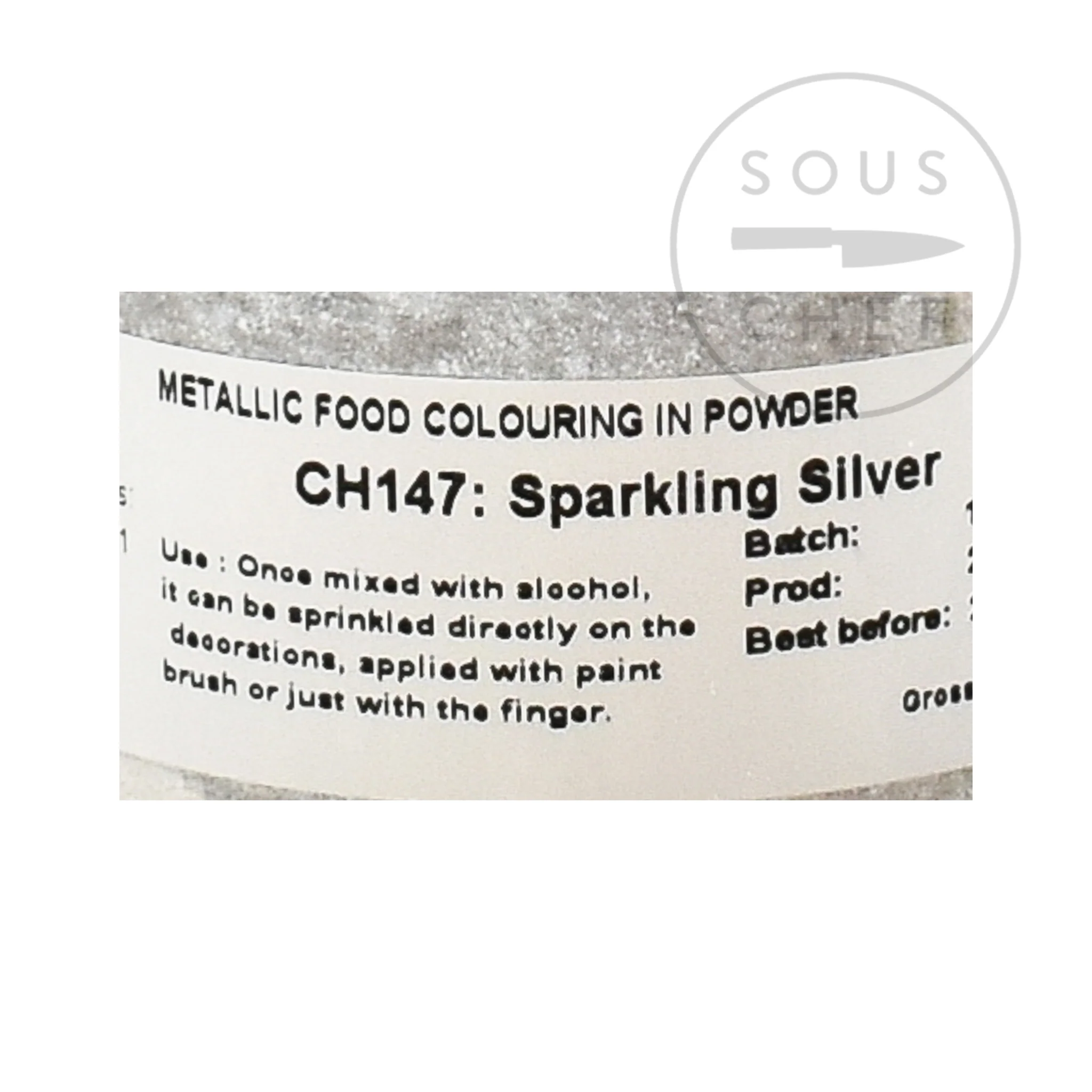 Deco Relief Edible Metallic Sparkling Silver Powder Food Colour, 25g - Image 5