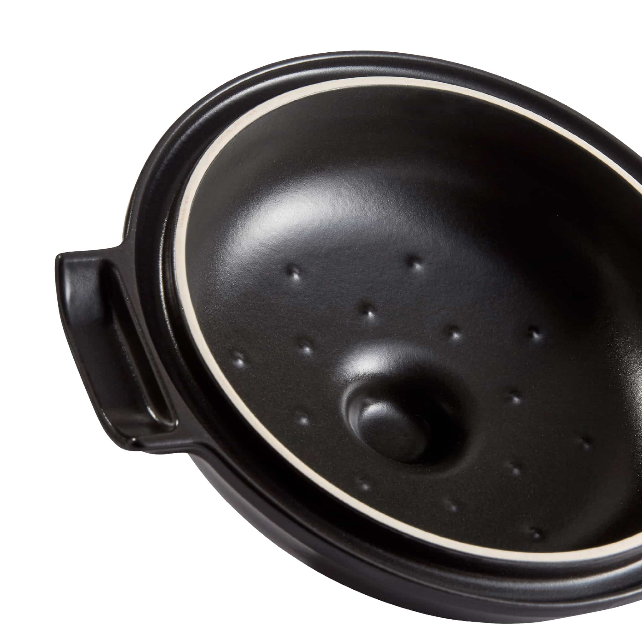 Emile Henry Delight Black Ceramic Induction Braiser, 27cm - Image 3