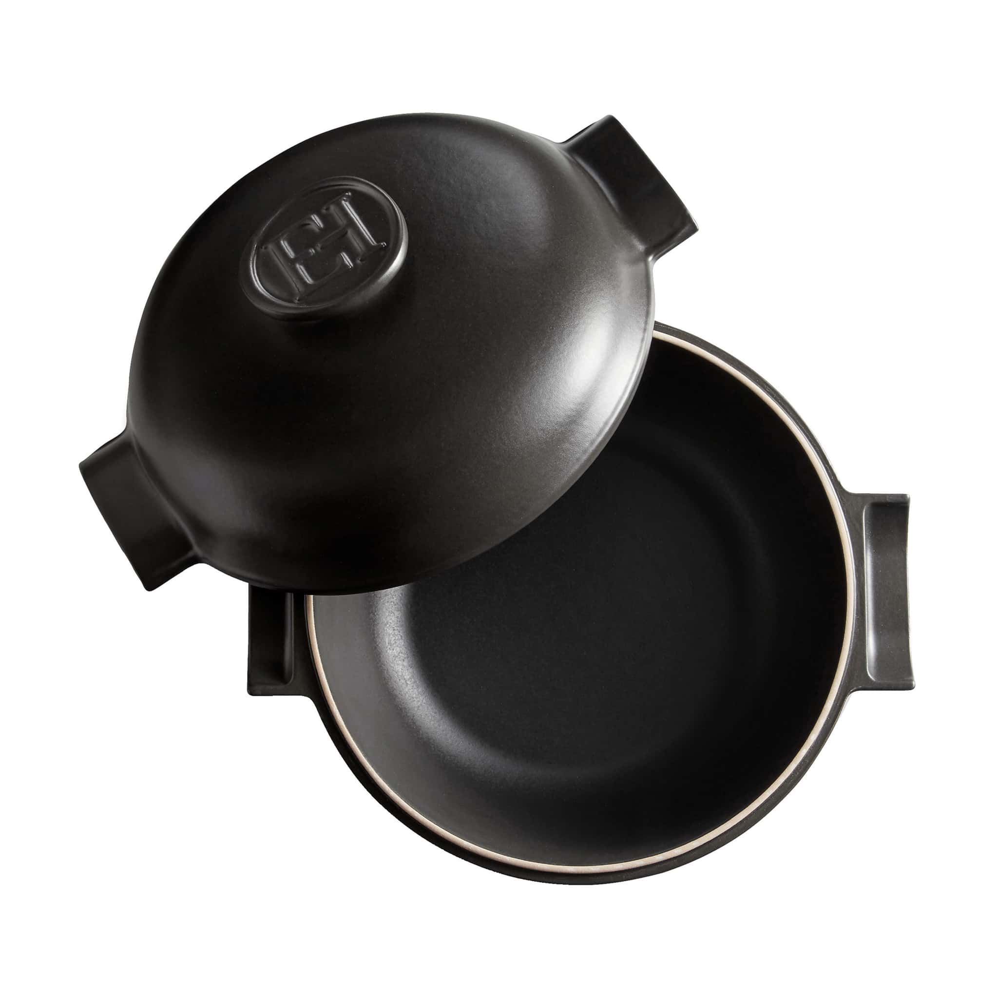 Emile Henry Delight Black Ceramic Induction Cocotte, 27cm - Image 2