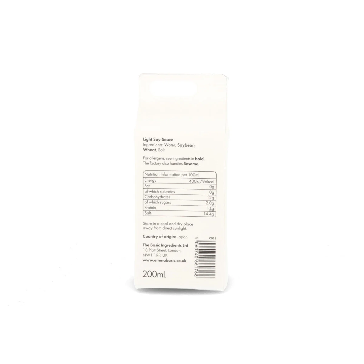 Short Dated Emma Basic Japanese Soy Sauce, 200ml - Image 2
