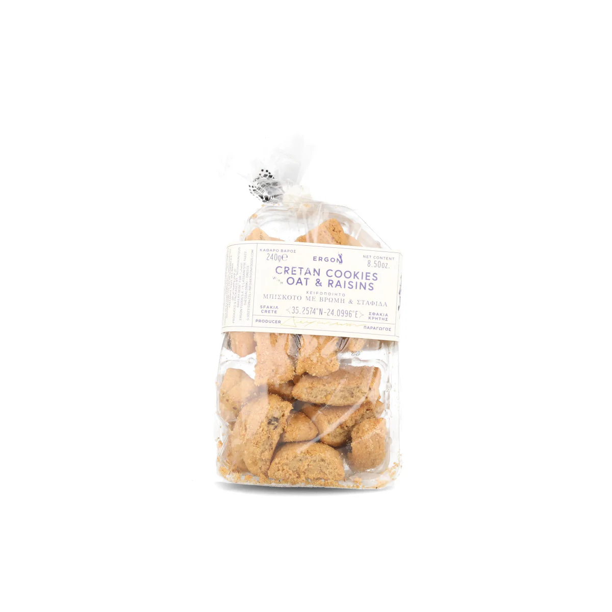 Ergon Originals Cretan Bites with Oats & Raisins, 240g - Image 2