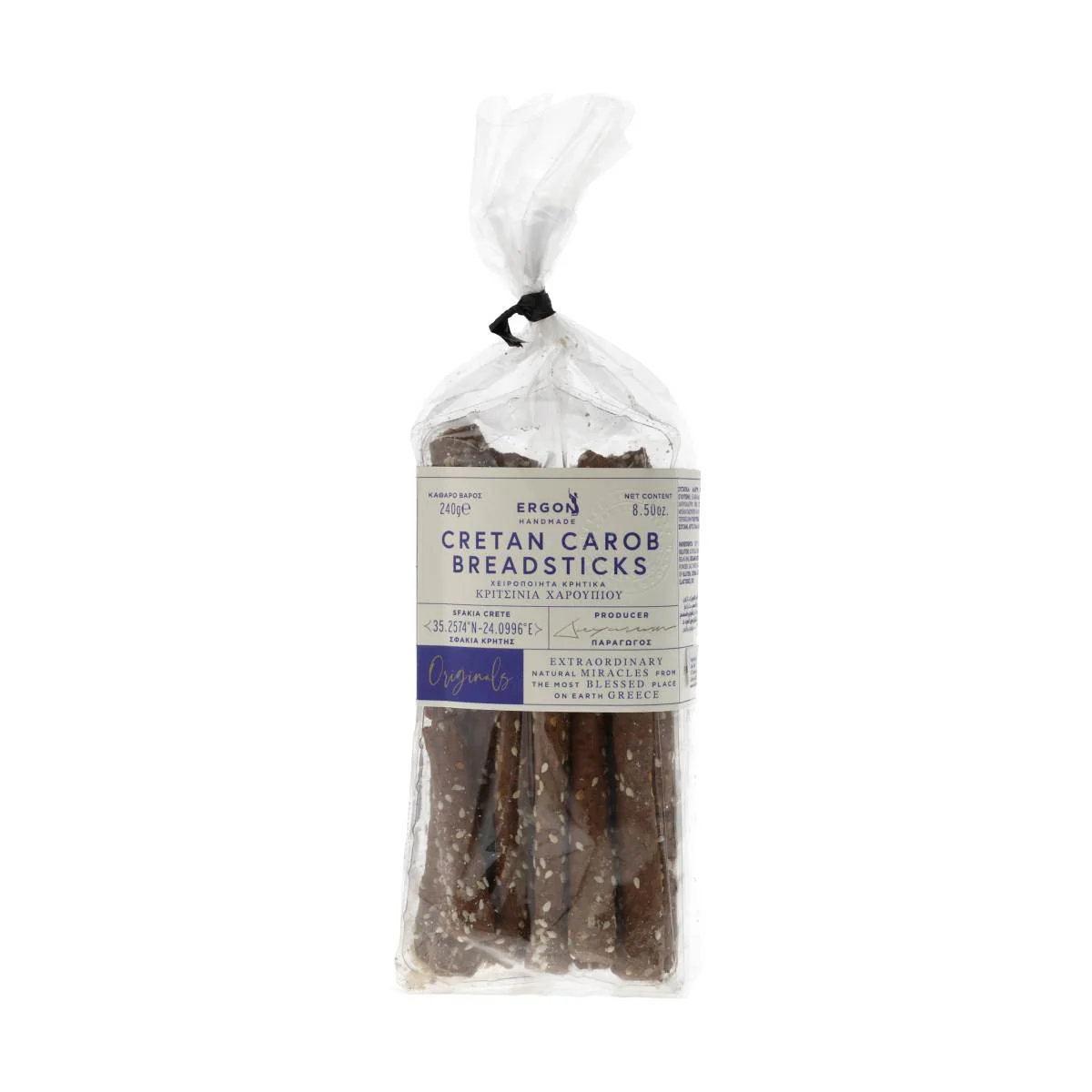 Ergon Originals Cretan Carob Breadsticks, 240g