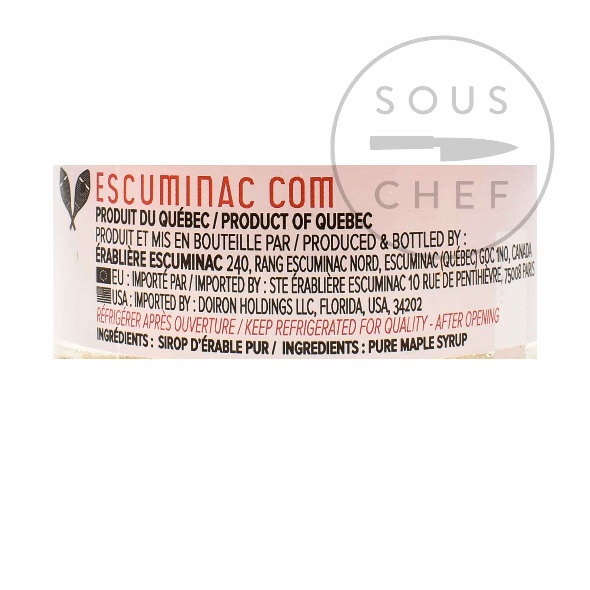 Escuminac Organic Extra Rare Light Maple Syrup, 200ml - Image 2