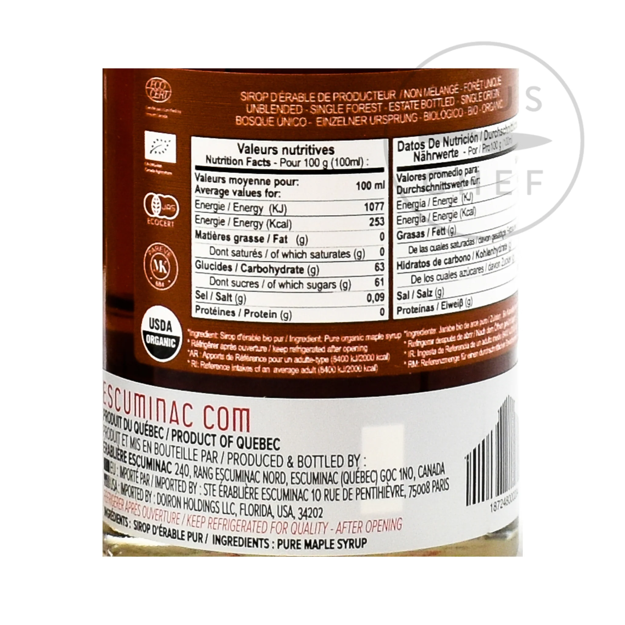Escuminac Great Harvest Medium Maple Syrup, 200ml - Image 3