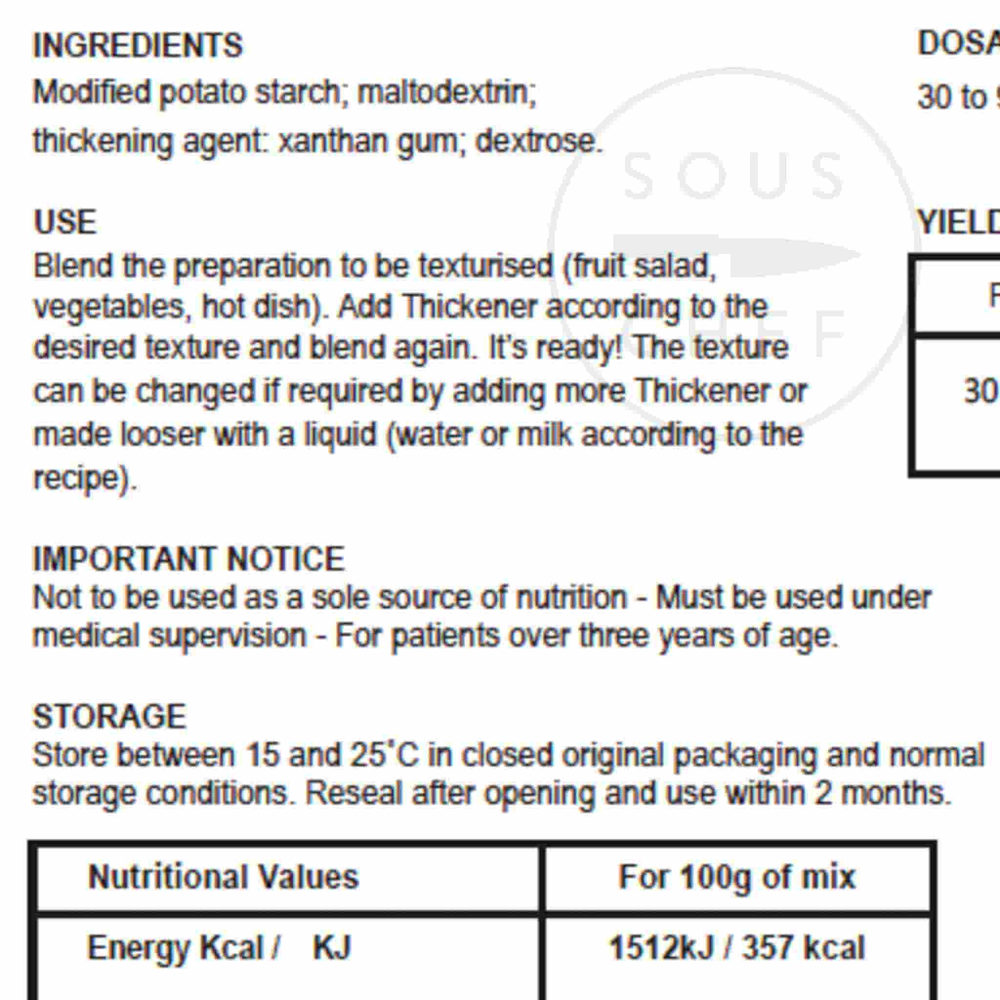 Essential Cuisine Nutrisis Thickener, 1kg - Image 2