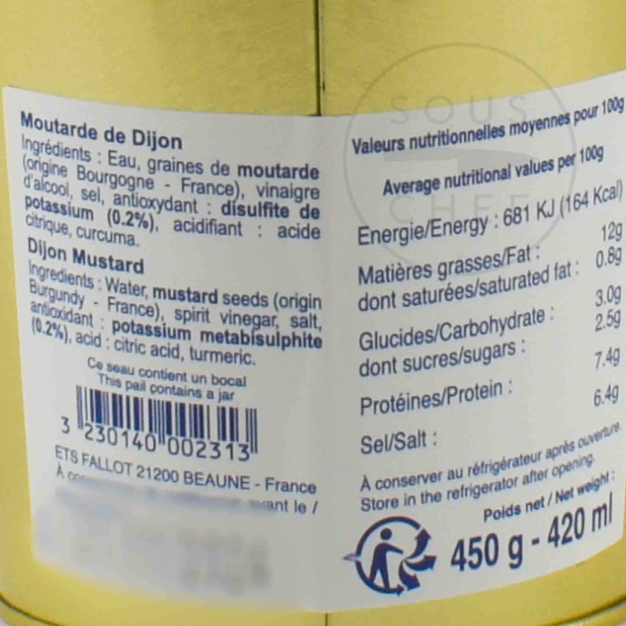Fallot Dijon Mustard In Gift Metal Bucket, 450g - Image 4