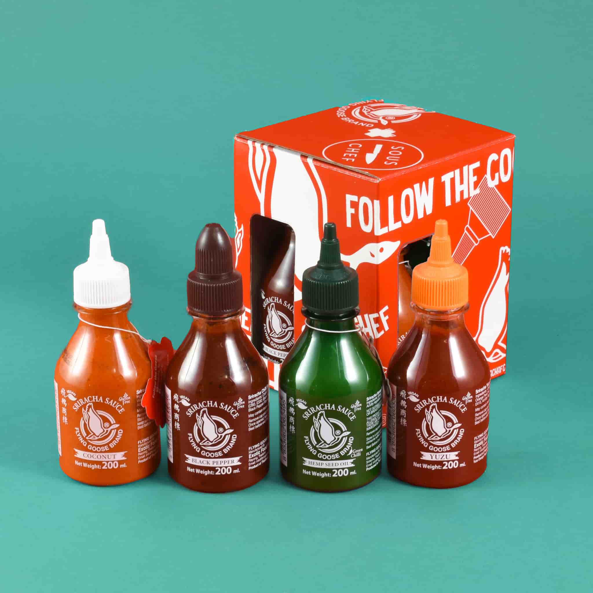 Sous Chef x Flying Goose Sriracha Box Set, 4 x 200ml - Image 5