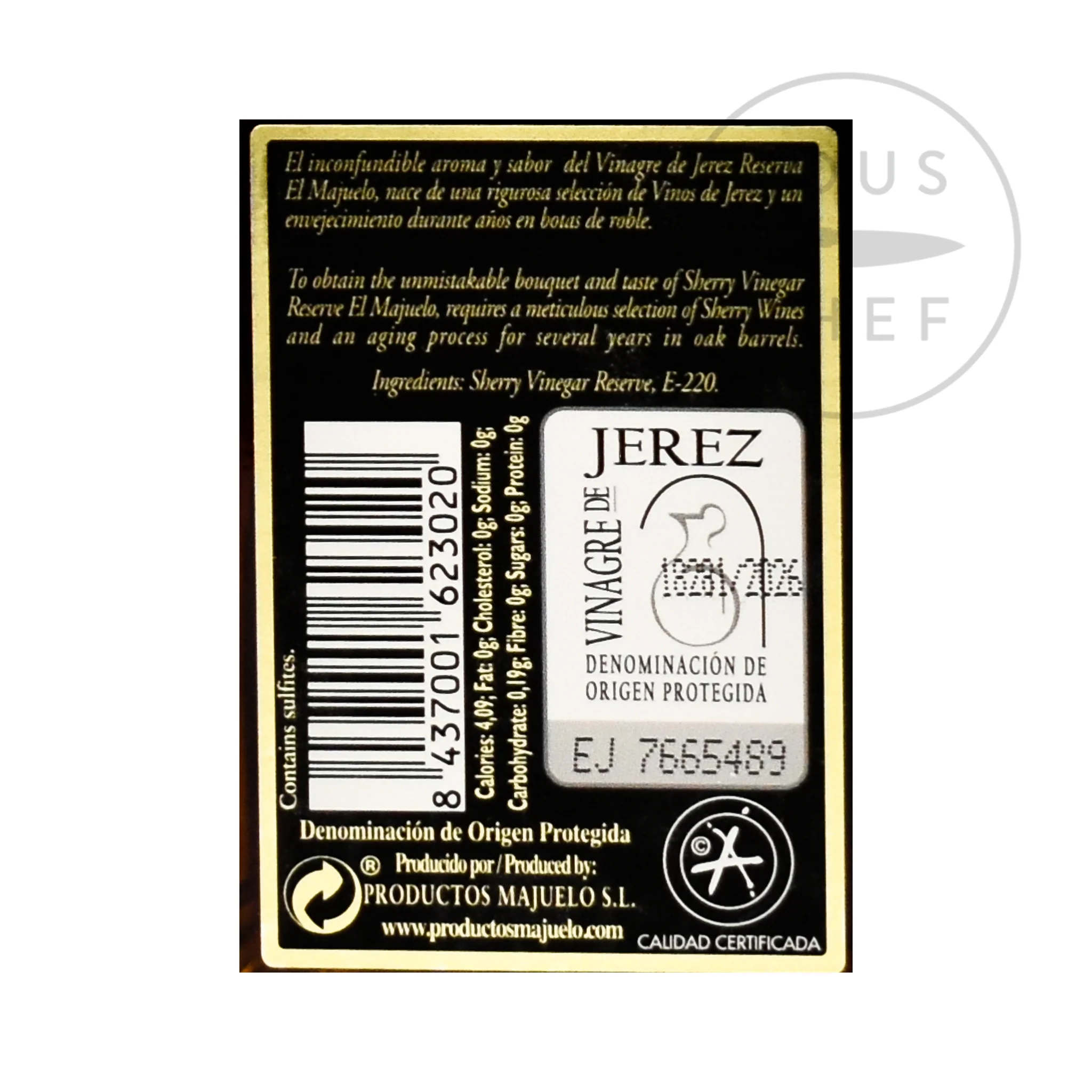El Majuelo Reserva Sherry Vinegar, 250ml - Image 3