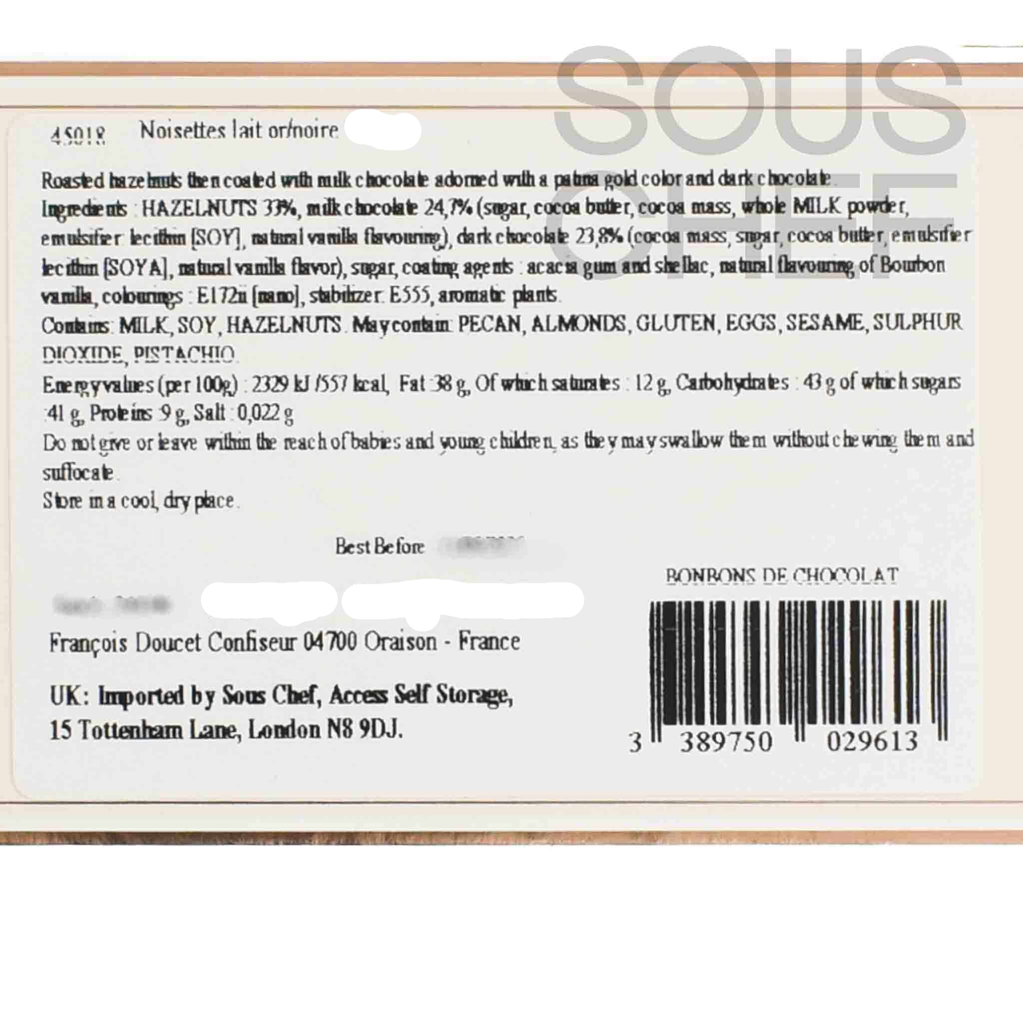 Francois Doucet Chocolate Covered Roasted Hazelnuts Dark & Milk, 160g - Image 2